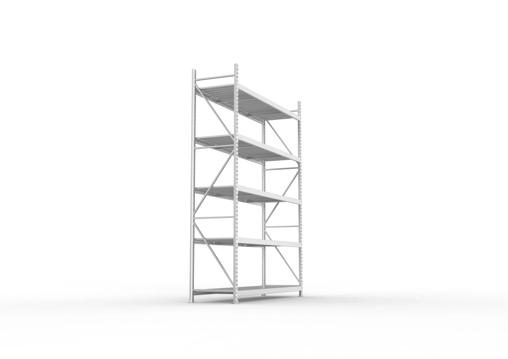 META MINI-RACK Weitspannregal | Grundregal | 3000 x 2200 x 650 mm | Fachlast 600 kg | Stahlpaneelböden | 5 Ebenen