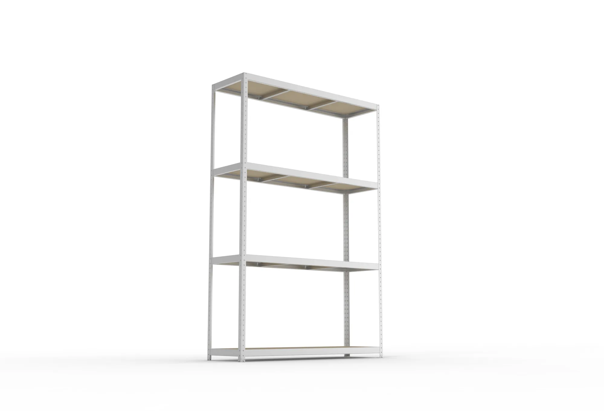 META SPEED-RACK Weitspannregal | Komplettregal | 2970 x 2000 x 600 mm | Fachlast 500 kg | Spanplattenböden | 4 Ebenen