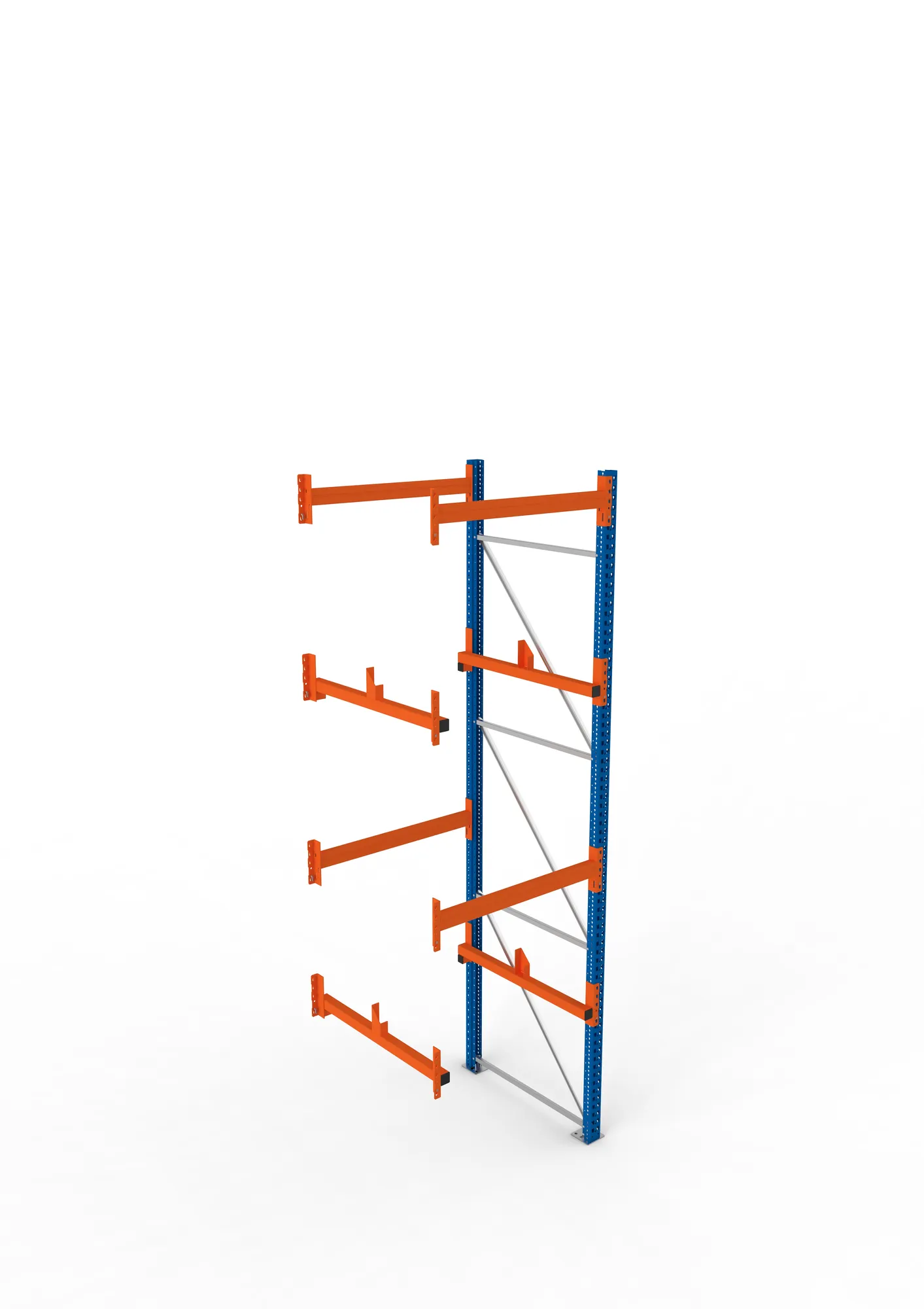 META MULTIPAL | Kabeltrommelregal | Anbauregal | 3800 x 1100 x 1100 mm | Feldlast 4000 kg | 2 Ebenen | Typ 1 | RAL 5010