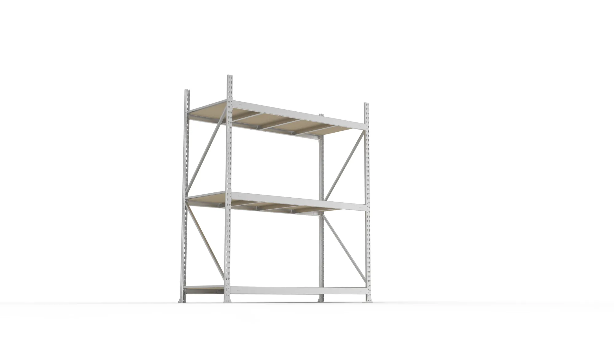 META MINI-RACK Weitspannregal | Grundregal | 2200 x 1800 x 800 mm | Fachlast 600 kg | Spanplattenböden | 3 Ebenen