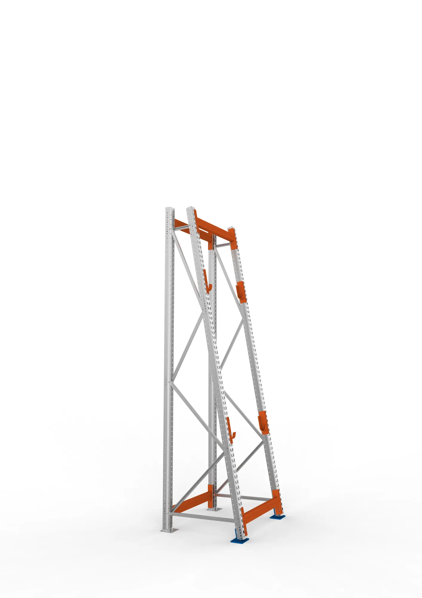 META MULTIPAL | Kabeltrommelregal | Grundregal | 3300 x 900 x 900 mm | Feldlast 1500 kg | 2 Ebenen | Typ 3/A-Ständer | verzinkt