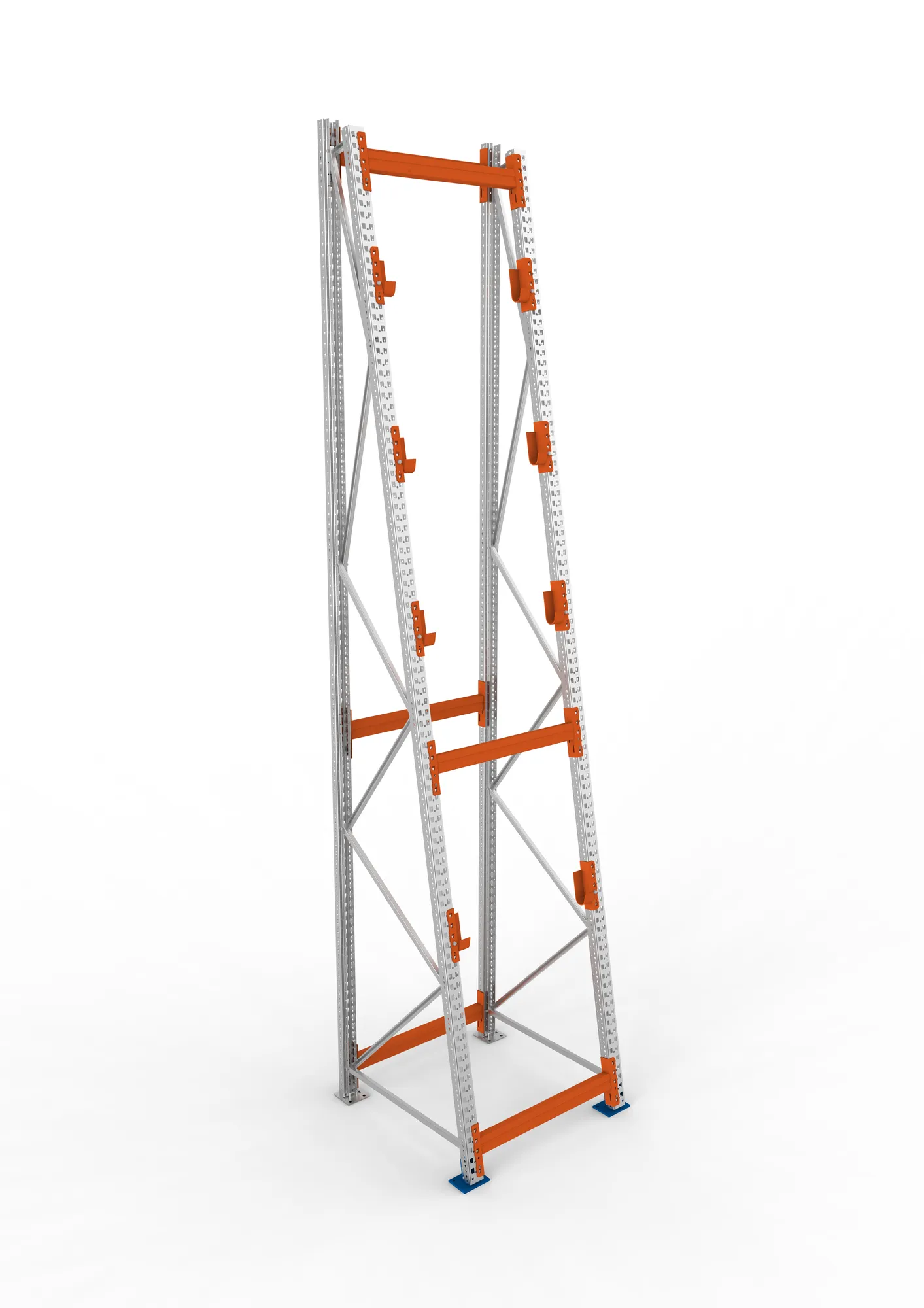 META MULTIPAL | Kabeltrommelregal | Grundregal | 4900 x 900 x 1100 mm | Feldlast 3000 kg | 4 Ebenen | Typ 3/A-Ständer | verzinkt