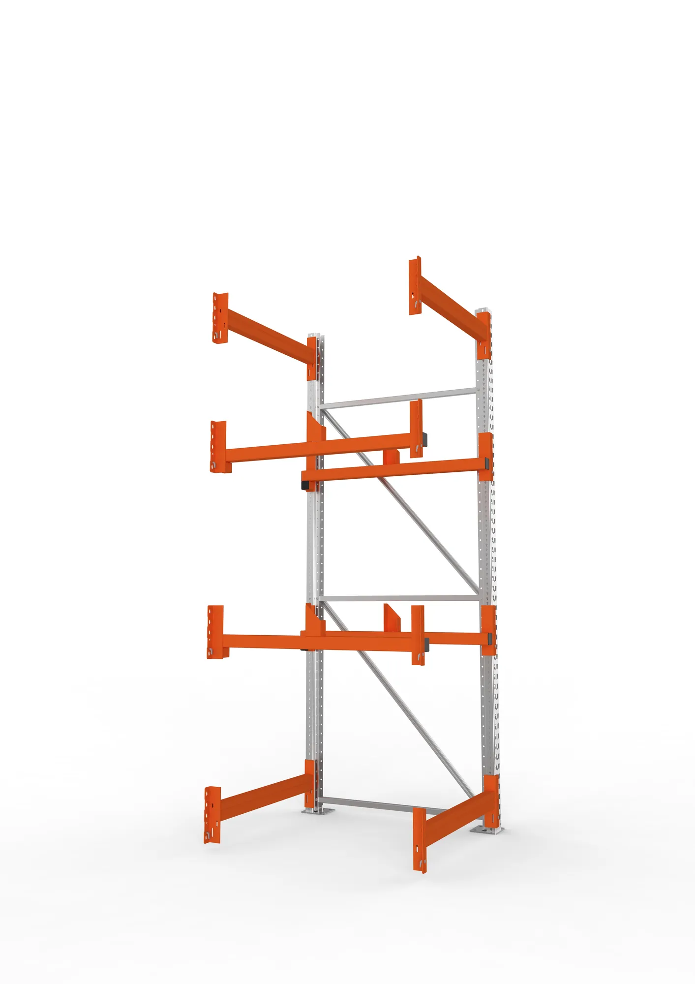 META MULTIPAL | Kabeltrommelregal | Anbauregal | 2700 x 900 x 1100 mm | Feldlast 4000 kg | 2 Ebenen | Typ 1 | verzinkt