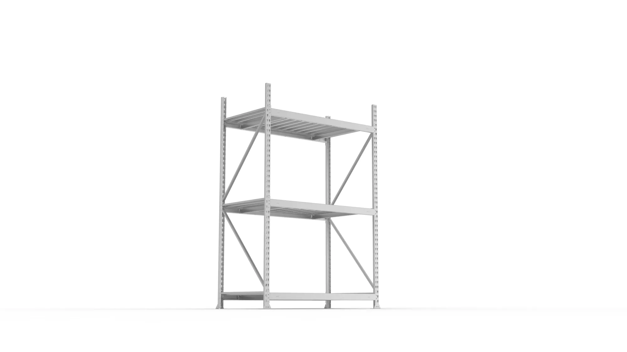 META MINI-RACK Weitspannregal | Grundregal | 2200 x 1400 x 800 mm | Fachlast 600 kg | Stahlpaneelböden | 3 Ebenen