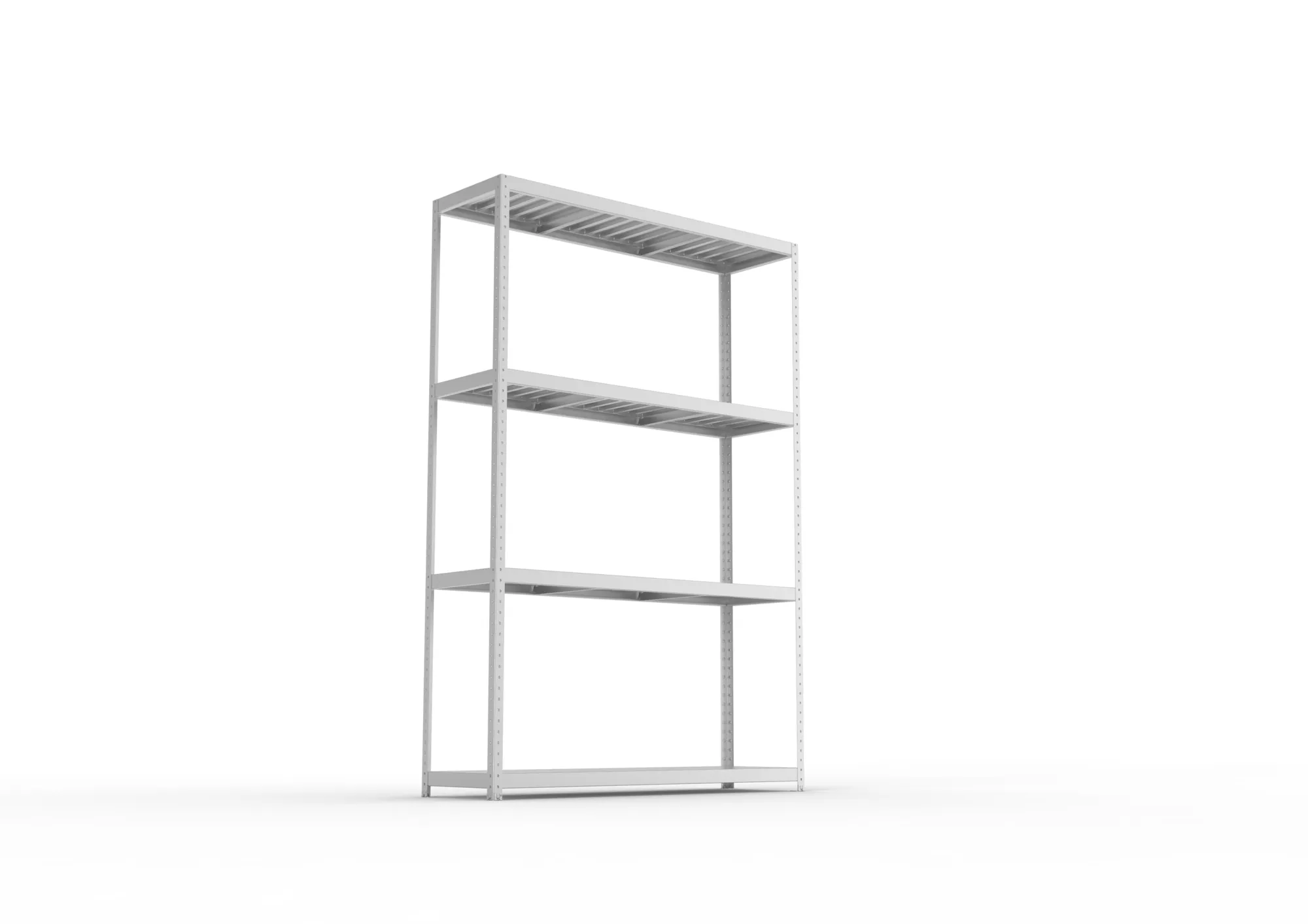 META SPEED-RACK Weitspannregal | Komplettregal | 2970 x 2000 x 600 mm | Fachlast 500 kg | Stahlpaneelböden | 4 Ebenen