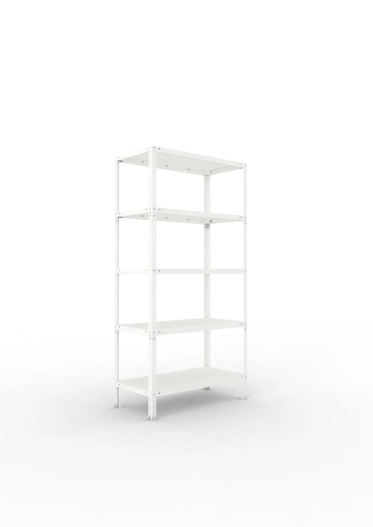 META FIX | Fachbodenregal | Grundregal | 2000 x 1000 x 500 mm | Fachlast 150 kg | 5 Ebenen | RAL 7035