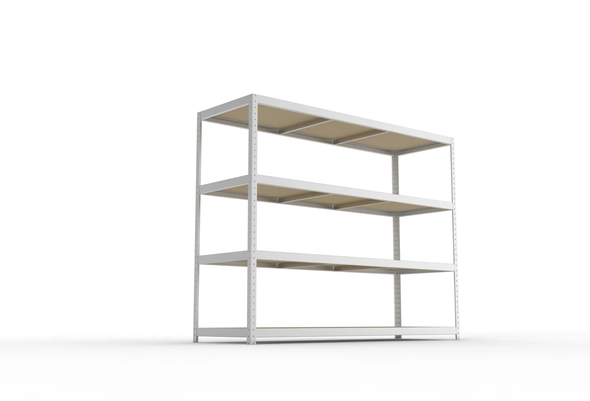 META SPEED-RACK Weitspannregal | Komplettregal | 1970 x 2500 x 800 mm | Fachlast 400 kg | Spanplattenböden | 4 Ebenen