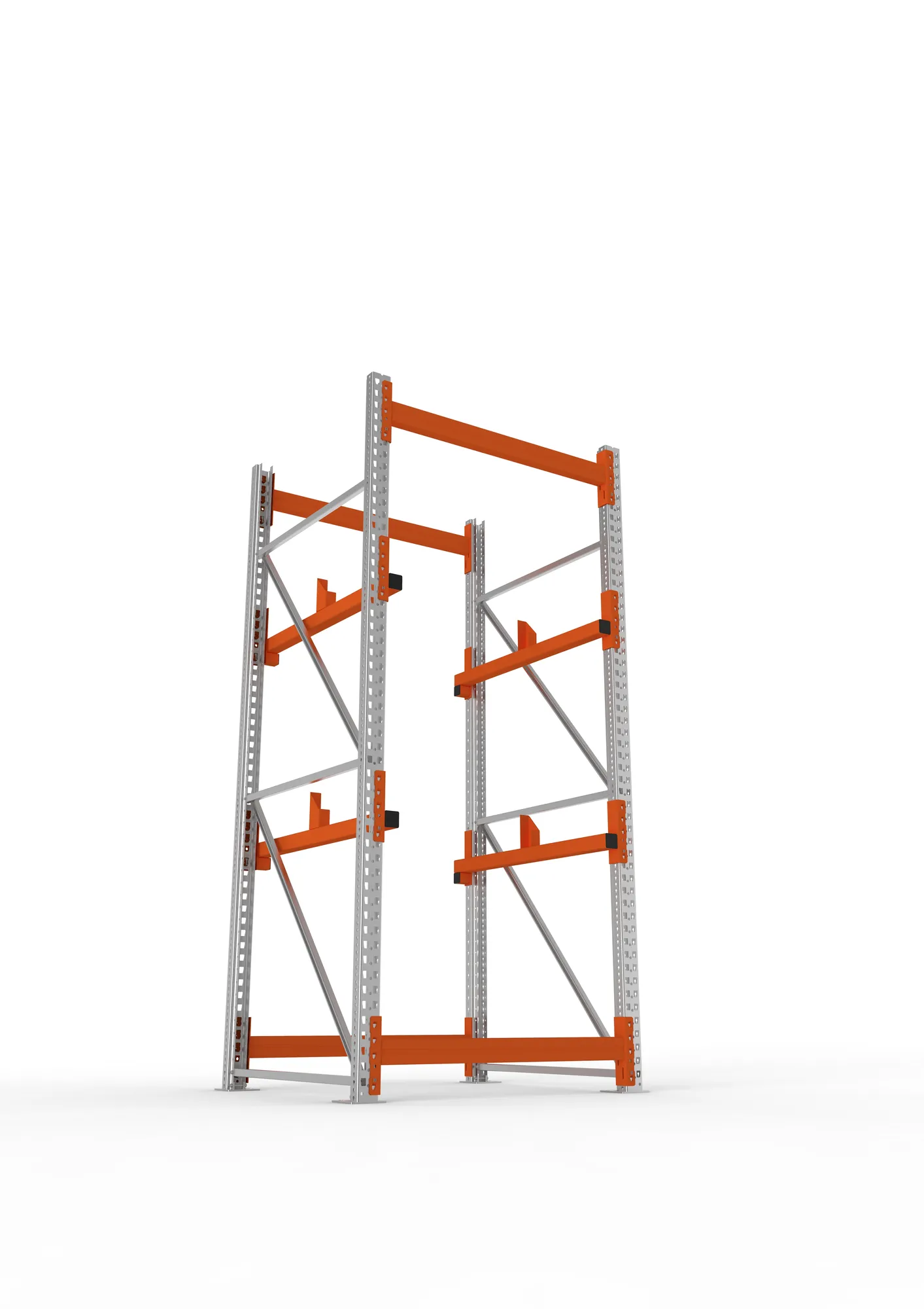 META MULTIPAL | Kabeltrommelregal | Grundregal | 2700 x 1100 x 1100 mm | Feldlast 4000 kg | 2 Ebenen | Typ 1 | verzinkt