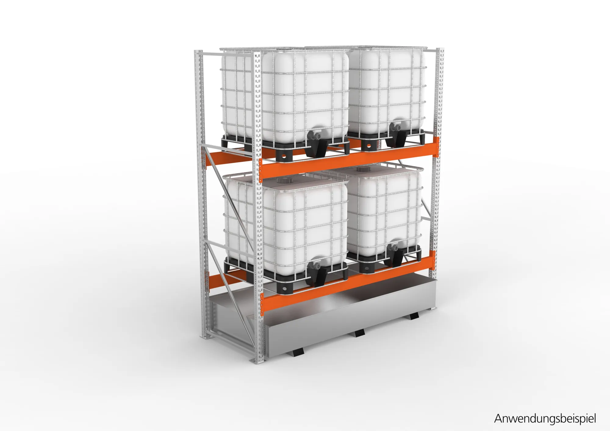 Regalwanne für MULTIPAL Gefahrstoffregale mit Breite 2700 mm | Typ 5 | ohne Gitterrost