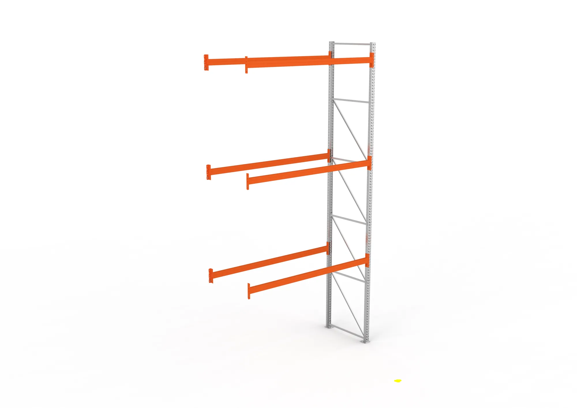 META MULTIPAL | Palettenregal | Anbauregal | 5500 x 2700 x 1100 mm | Fachlast 770 kg | 4 Ebenen | 12 Paletten | verzinkt