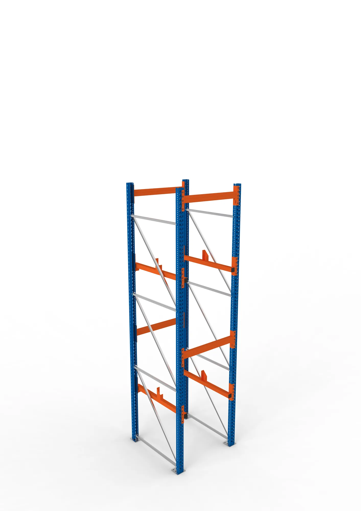 META MULTIPAL | Kabeltrommelregal | Grundregal | 3800 x 900 x 1100 mm | Feldlast 4000 kg | 2 Ebenen | Typ 1 | RAL 5010