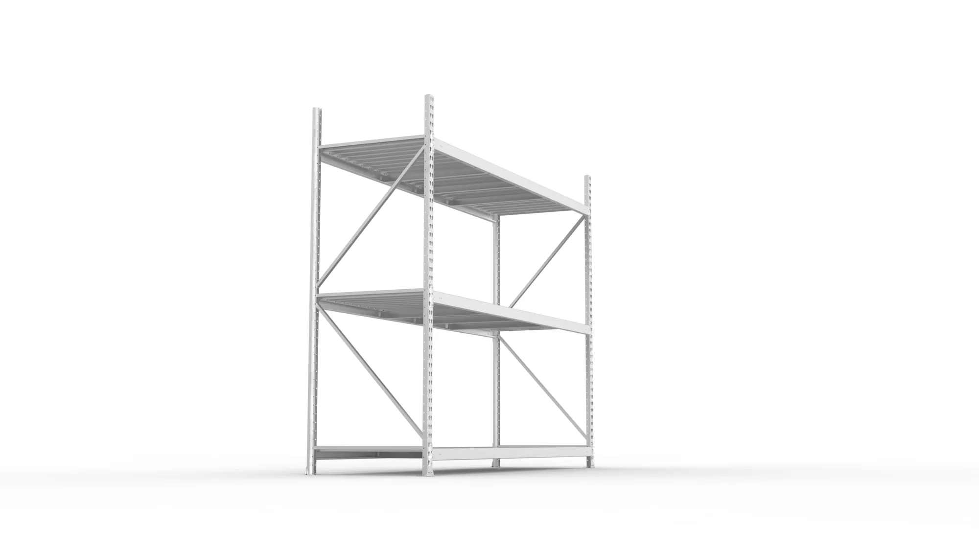 META MINI-RACK Weitspannregal | Grundregal | 2200 x 2600 x 800 mm | Fachlast 490 kg | Stahlpaneelböden | 3 Ebenen