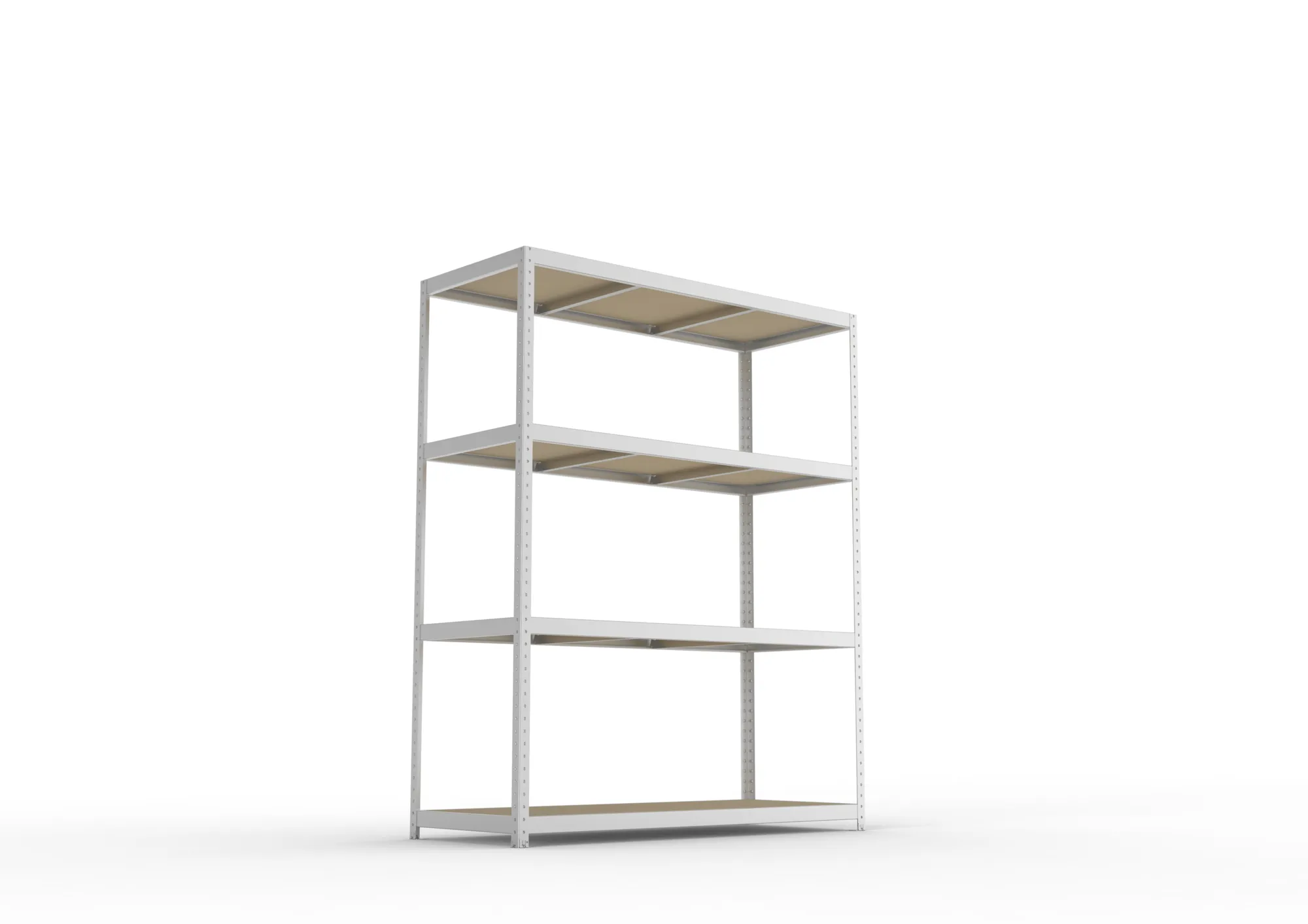 META SPEED-RACK Weitspannregal | Komplettregal | 2470 x 2000 x 800 mm | Fachlast 500 kg | Spanplattenböden | 4 Ebenen