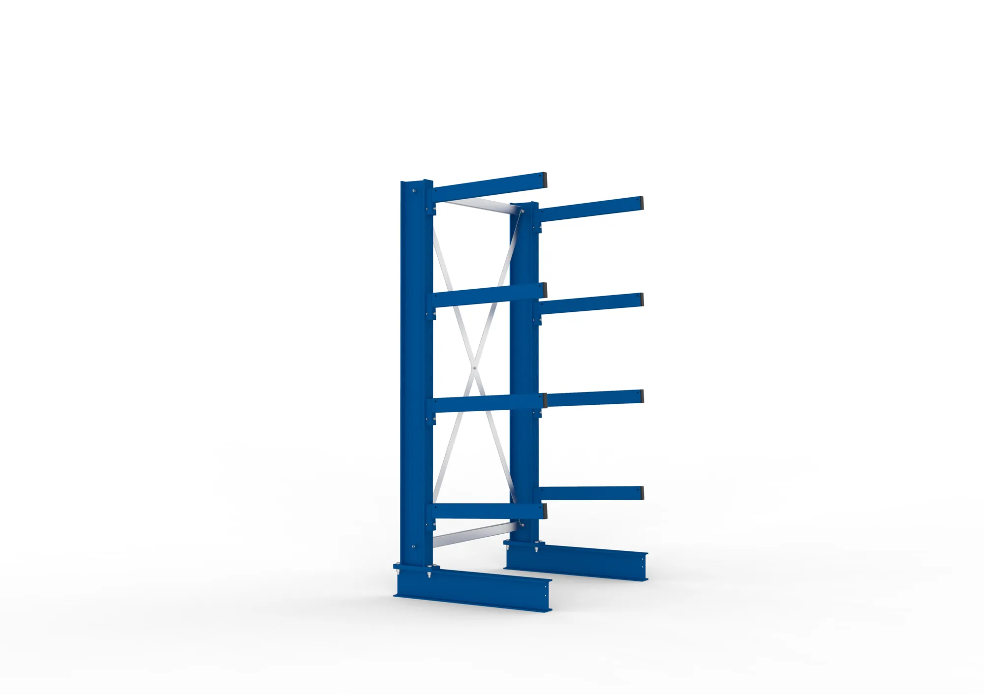 META MULTISTRONG M | Kragarmregal | Grundregal | 2000 x 1000 x 600 mm | Armlast 355 kg | einseitig | 4+1 Ebenen