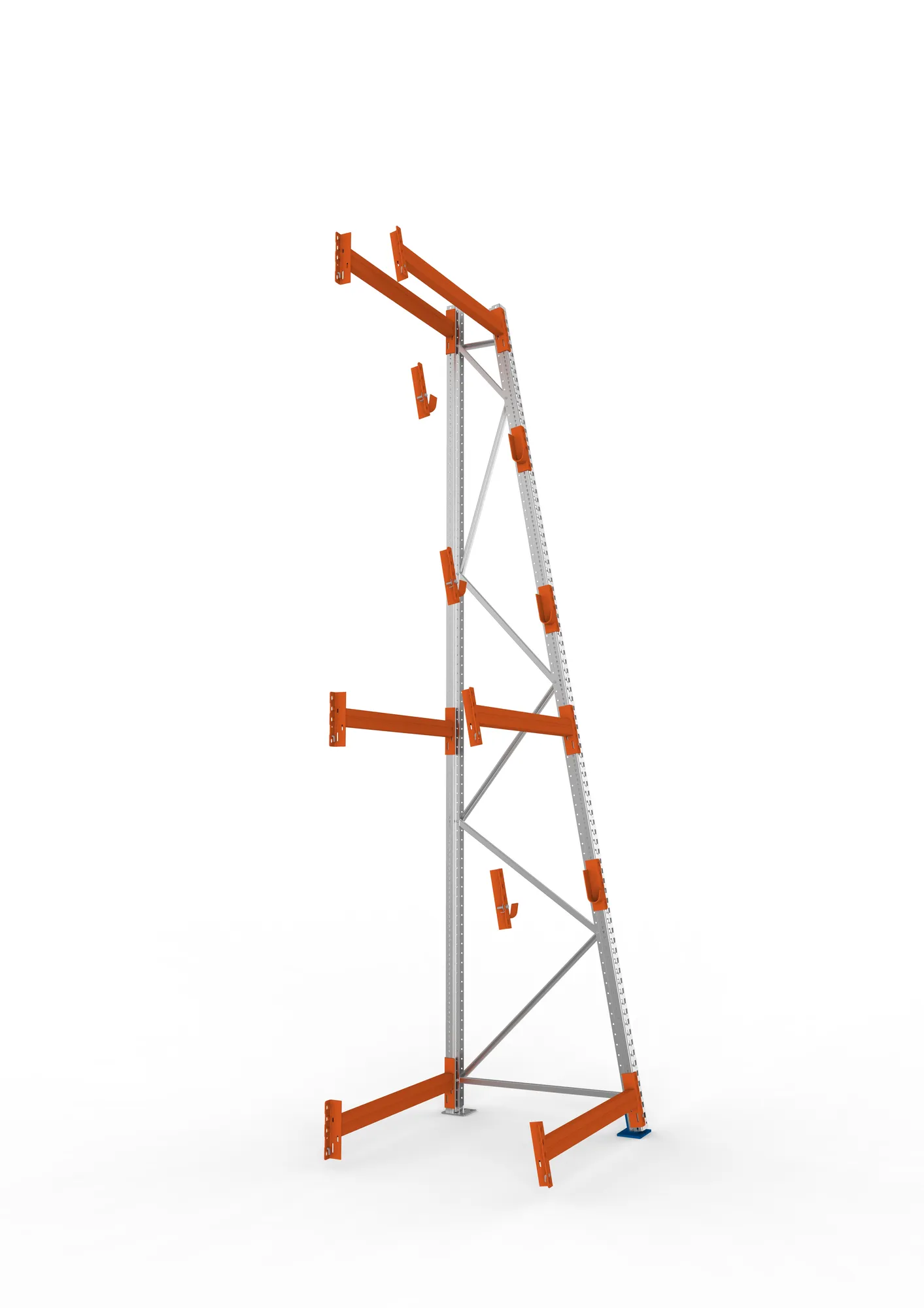 META MULTIPAL | Kabeltrommelregal | Anbauregal | 4400 x 1100 x 1100 mm | Feldlast 2250 kg | 3 Ebenen | Typ 3/A-Ständer | verzinkt