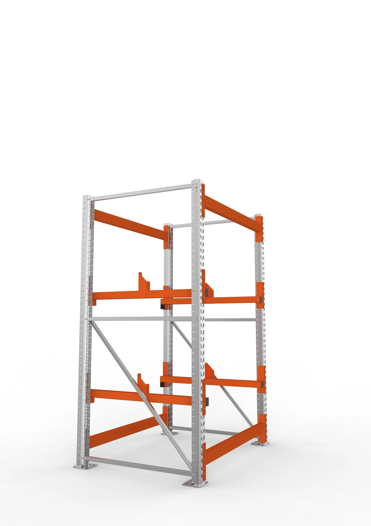META MULTIPAL | Kabeltrommelregal | Grundregal | 2200 x 1300 x 1100 mm | Feldlast 4000 kg | 2 Ebenen | Typ 1 | verzinkt
