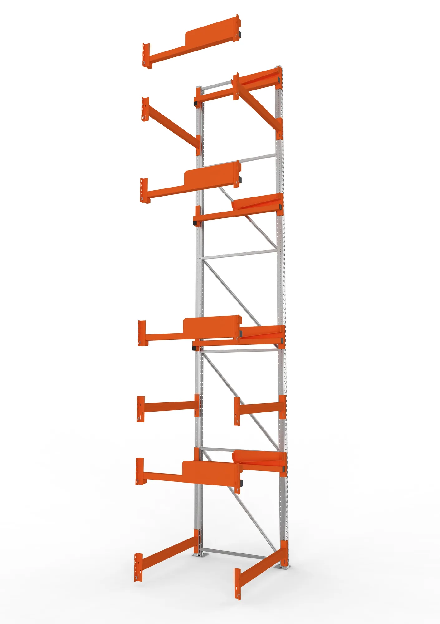 META MULTIPAL | Kabeltrommelregal | Anbauregal | 5500 x 1100 x 1100 mm | Feldlast 5500 kg | 4 Ebenen | Typ 2 | RAL 5010
