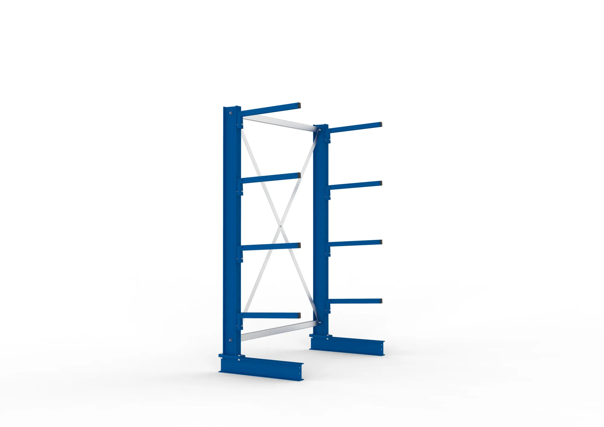 META MULTISTRONG L | Kragarmregal | Grundregal | 2000 x 1300 x 500 mm | Armlast 175 kg | einseitig | 4+1 Ebenen