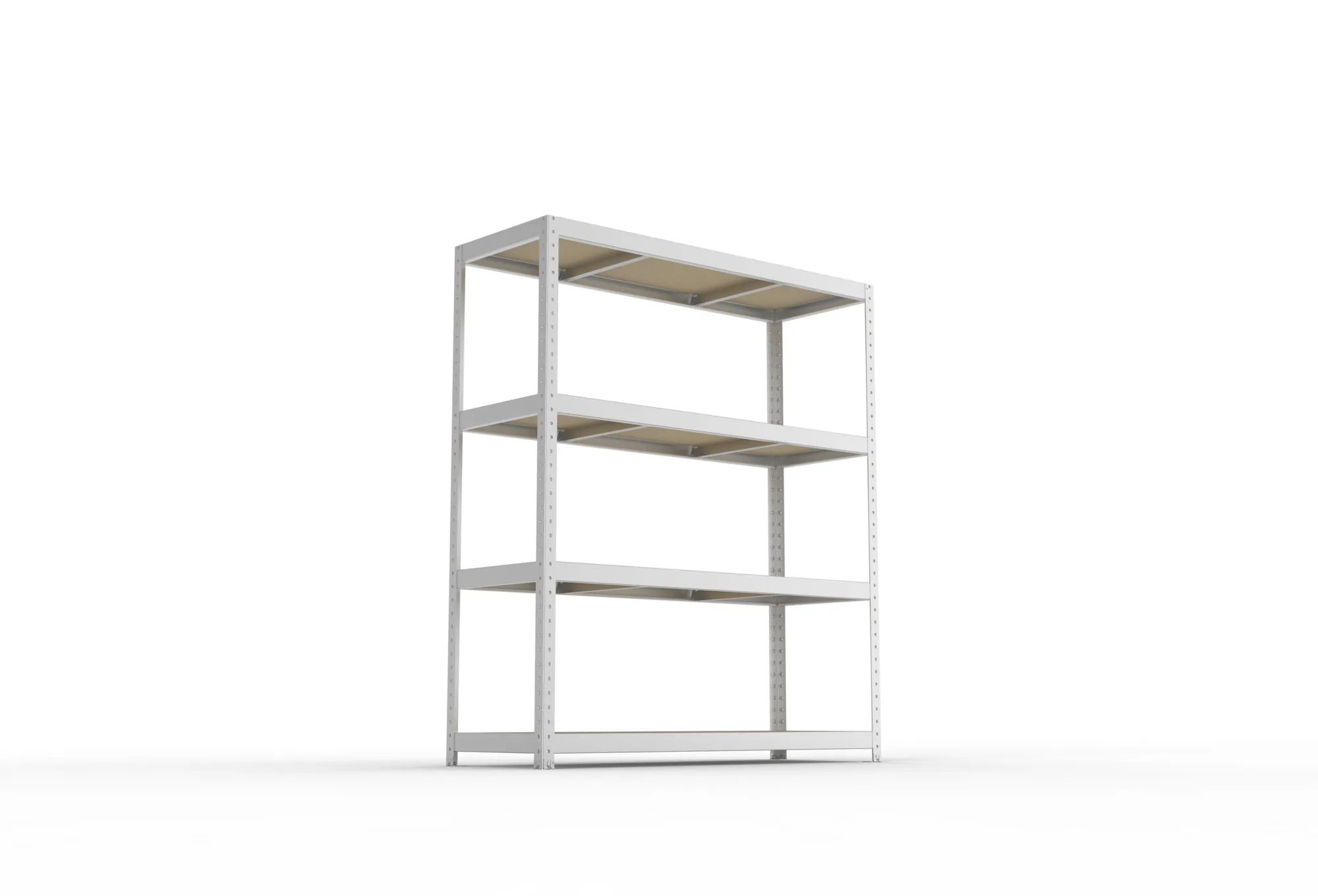 META SPEED-RACK Weitspannregal | Komplettregal | 1970 x 1700 x 600 mm | Fachlast 500 kg | Spanplattenböden | 4 Ebenen