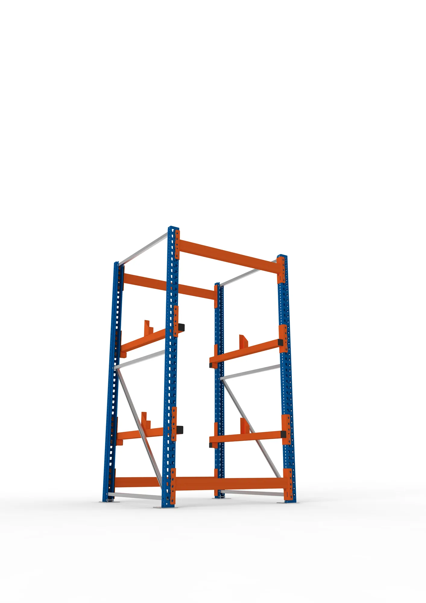 META MULTIPAL | Kabeltrommelregal | Grundregal | 2200 x 1100 x 1100 mm | Feldlast 4000 kg | 2 Ebenen | Typ 1 | RAL 5010
