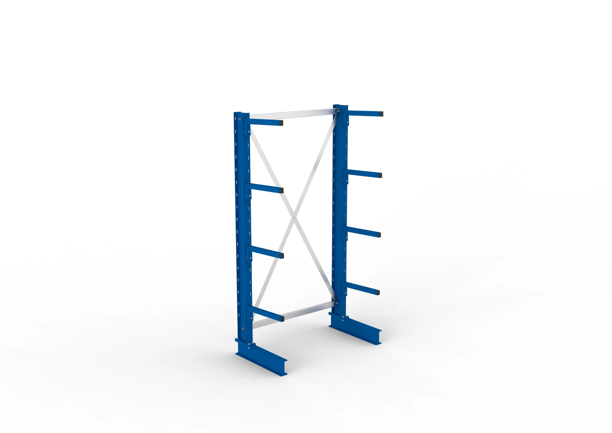 META MULTISTRONG L | Kragarmregal | Grundregal | 2000 x 1000 x 400 mm | Armlast 220 kg | einseitig | 4+1 Ebenen