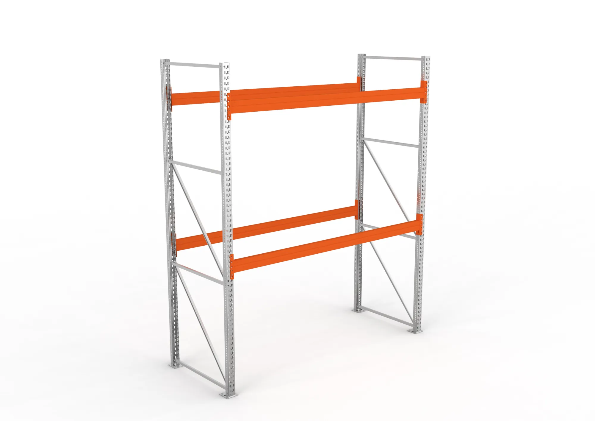 META MULTIPAL | Palettenregal | Grundregal | 3300 x 2700 x 1100 mm | Fachlast 980 kg | 3 Ebenen | 9 Paletten | verzinkt