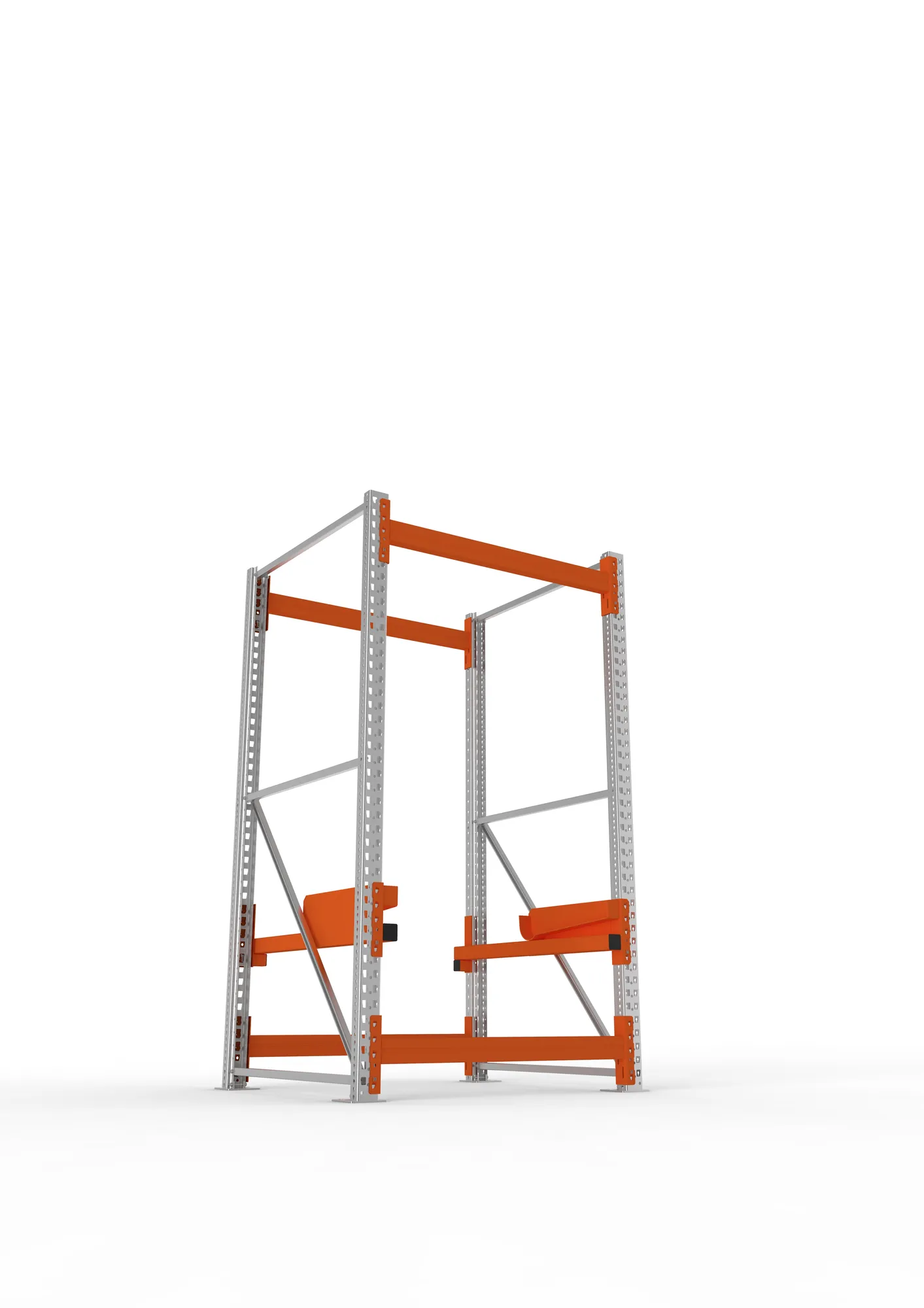 META MULTIPAL | Kabeltrommelregal | Grundregal | 2200 x 1100 x 1100 mm | Feldlast 4000 kg | 2 Ebenen | Typ 2 | verzinkt
