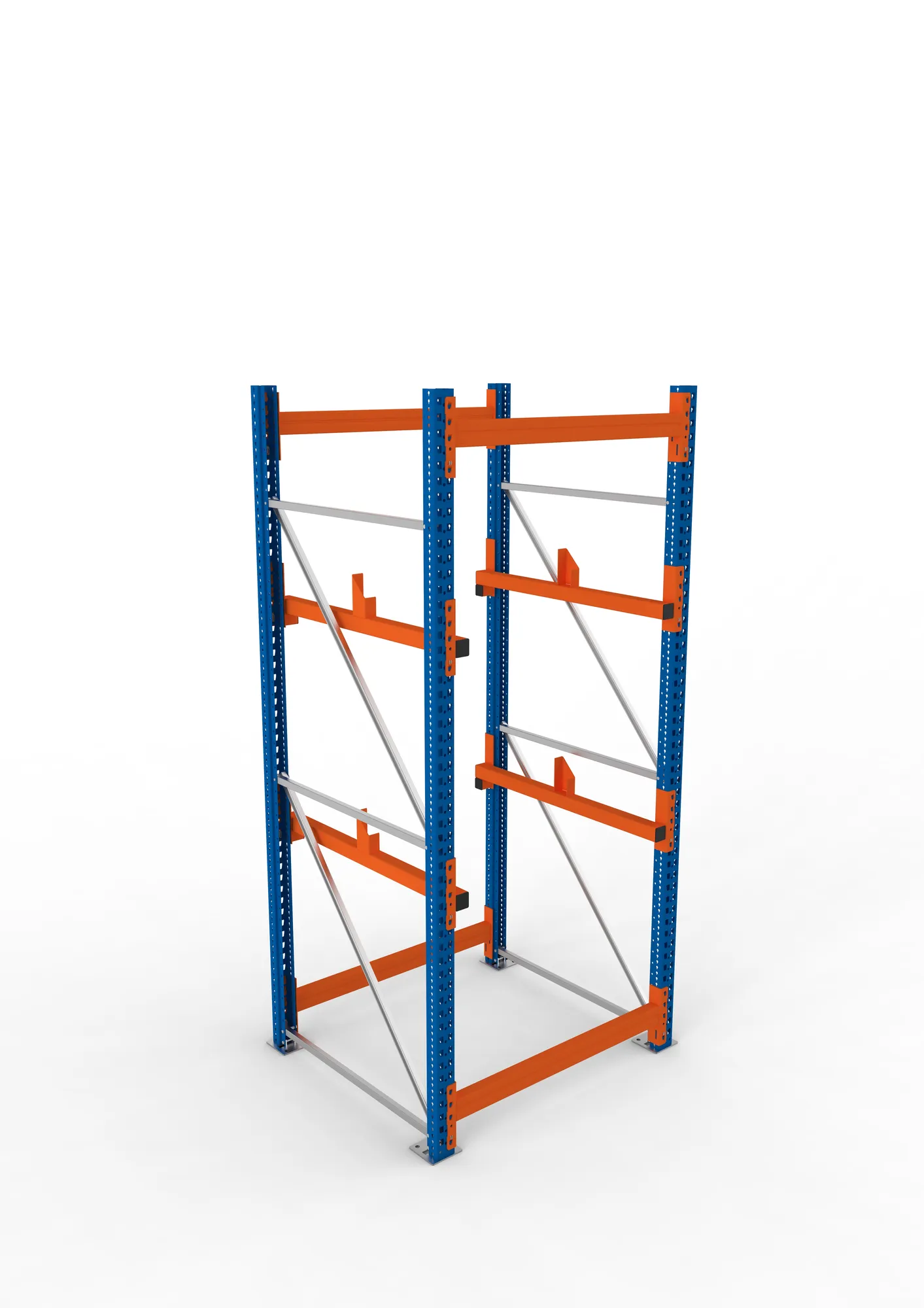 META MULTIPAL | Kabeltrommelregal | Grundregal | 2700 x 1100 x 1100 mm | Feldlast 4000 kg | 2 Ebenen | Typ 1 | RAL 5010