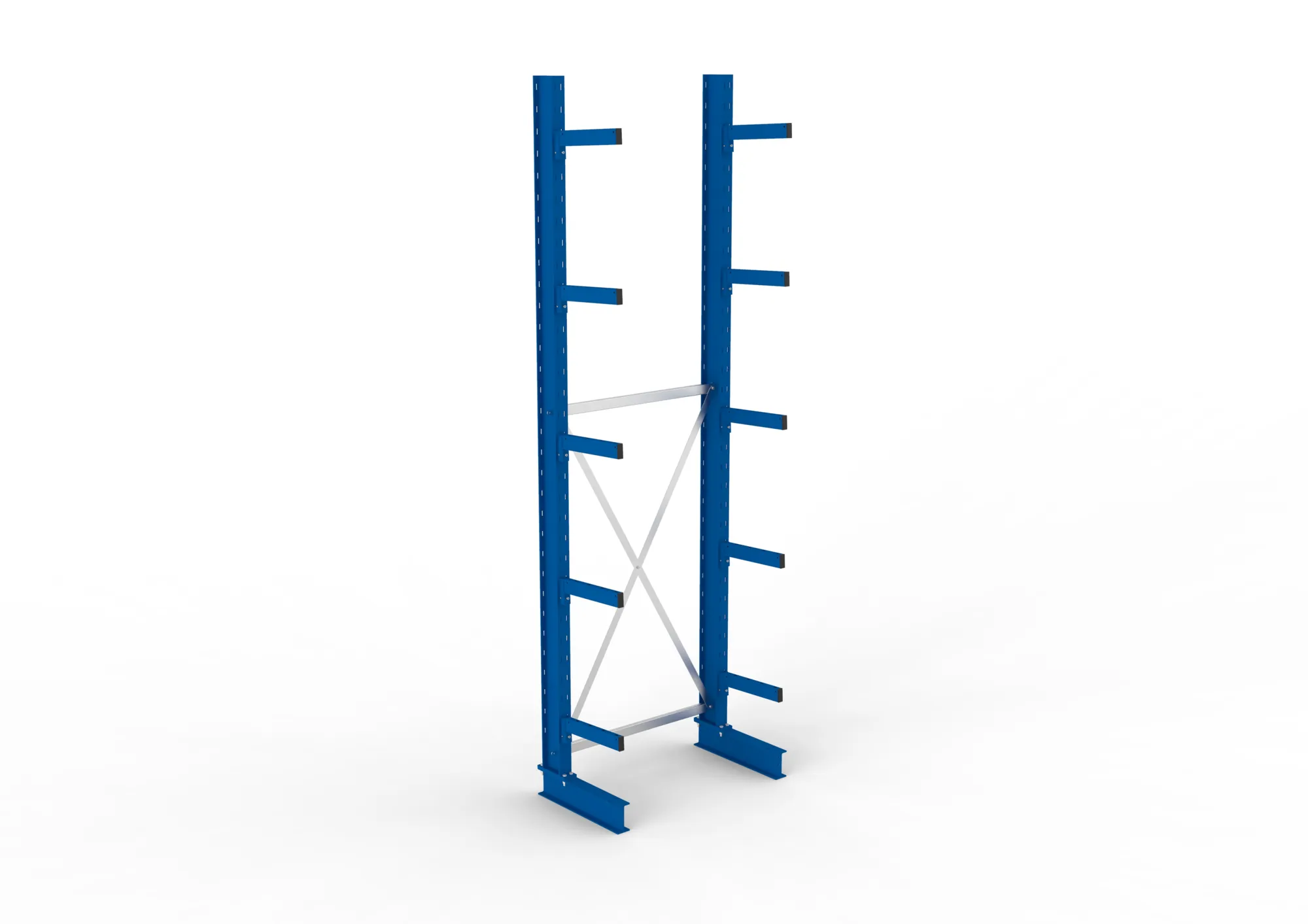 META MULTISTRONG M | Kragarmregal | Grundregal | 3500 x 1000 x 400 mm | Armlast 535 kg | einseitig | 5+1 Ebenen
