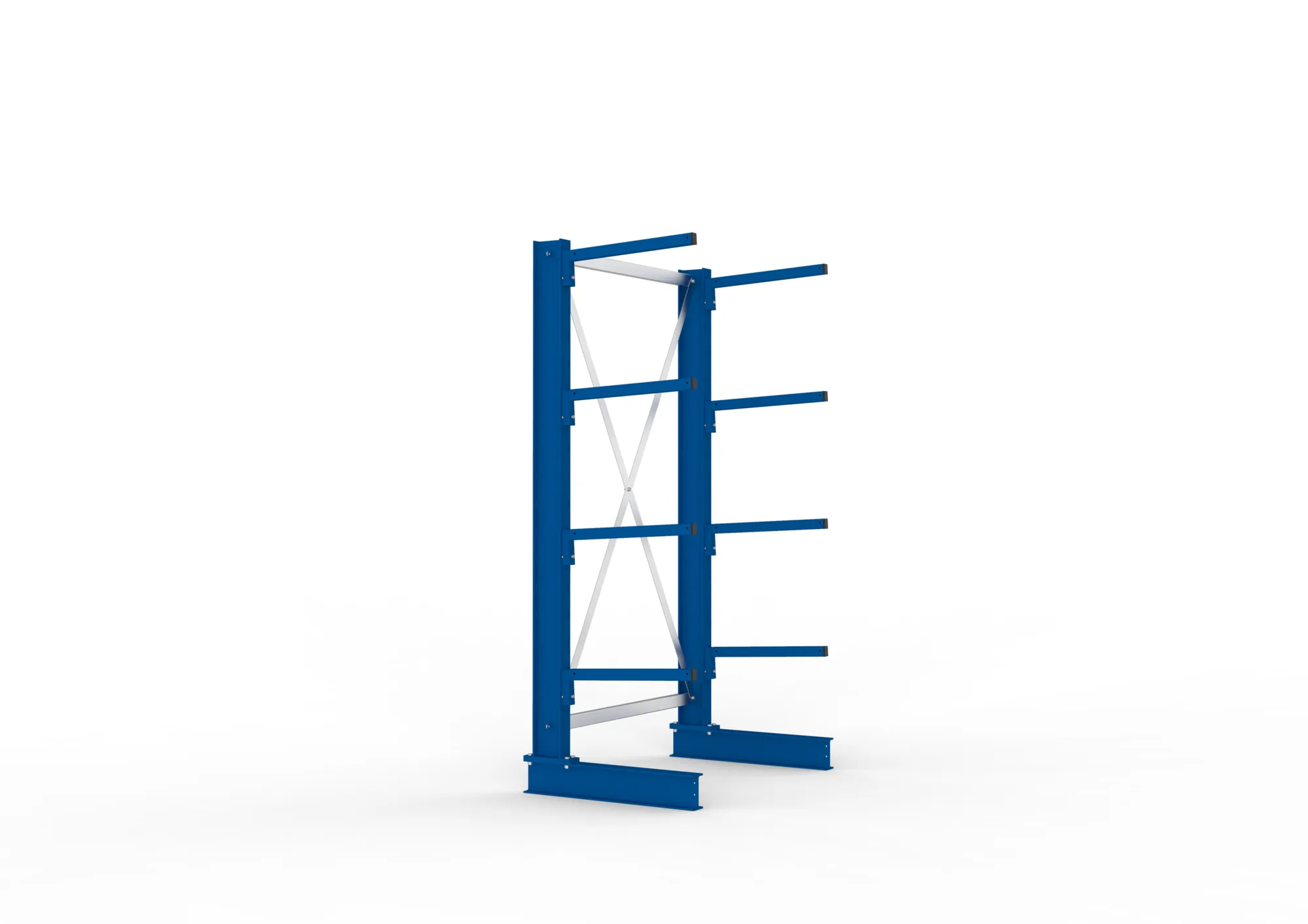 META MULTISTRONG L | Kragarmregal | Grundregal | 2000 x 1000 x 500 mm | Armlast 175 kg | einseitig | 4+1 Ebenen