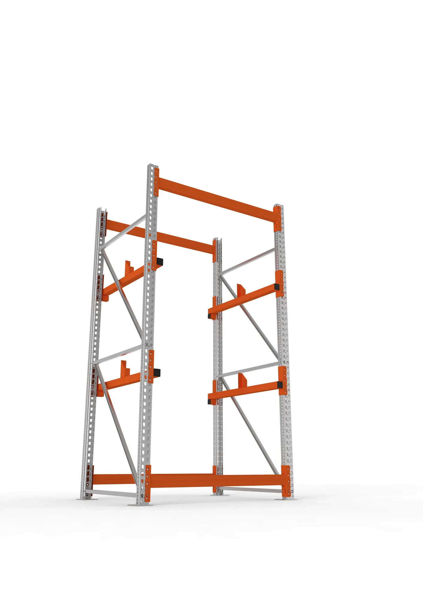 META MULTIPAL | Kabeltrommelregal | Grundregal | 2700 x 1300 x 1100 mm | Feldlast 4000 kg | 2 Ebenen | Typ 1 | verzinkt