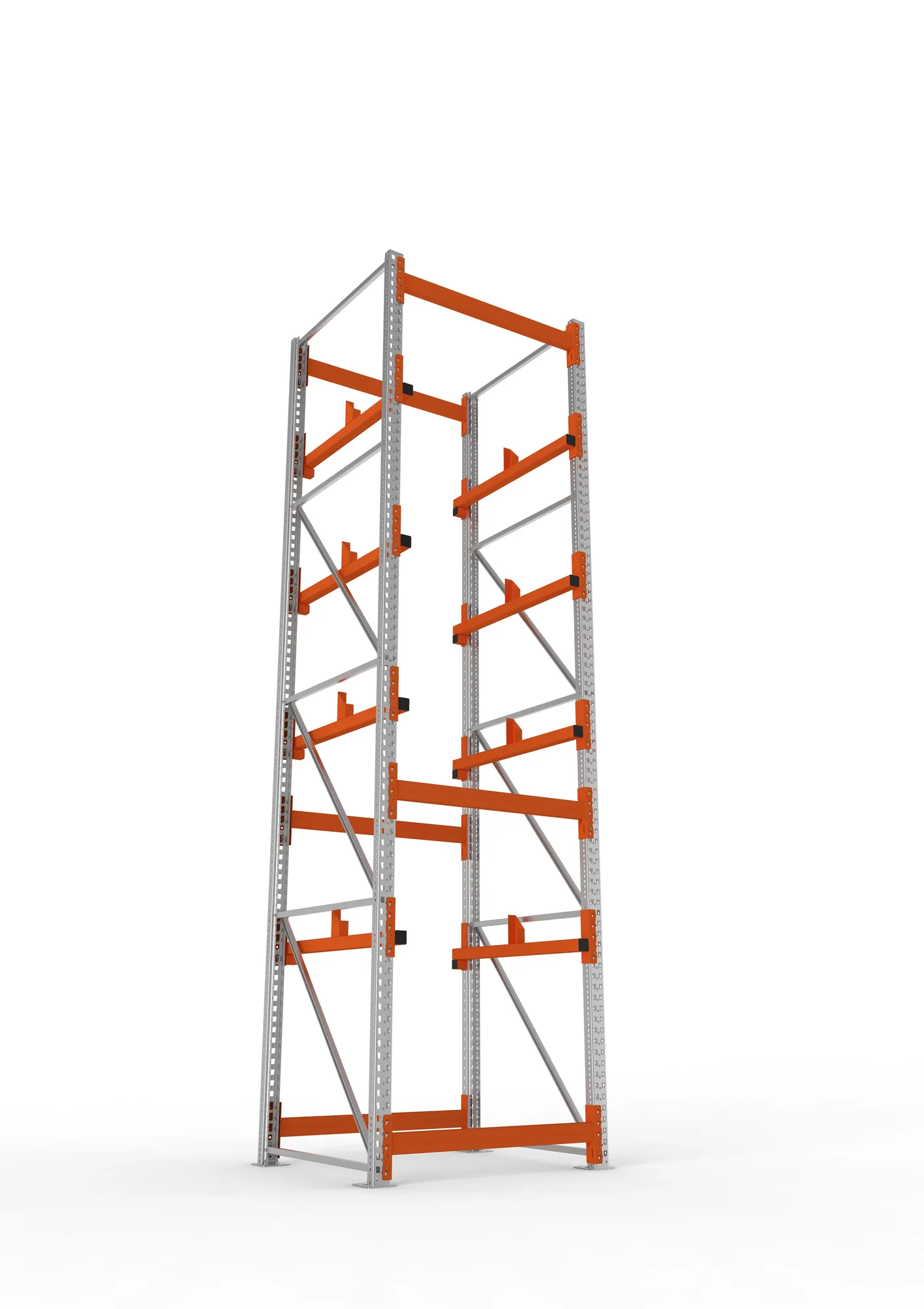 META MULTIPAL | Kabeltrommelregal | Grundregal | 4400 x 1100 x 1100 mm | Feldlast 5500 kg | 2 Ebenen | Typ 1 | verzinkt