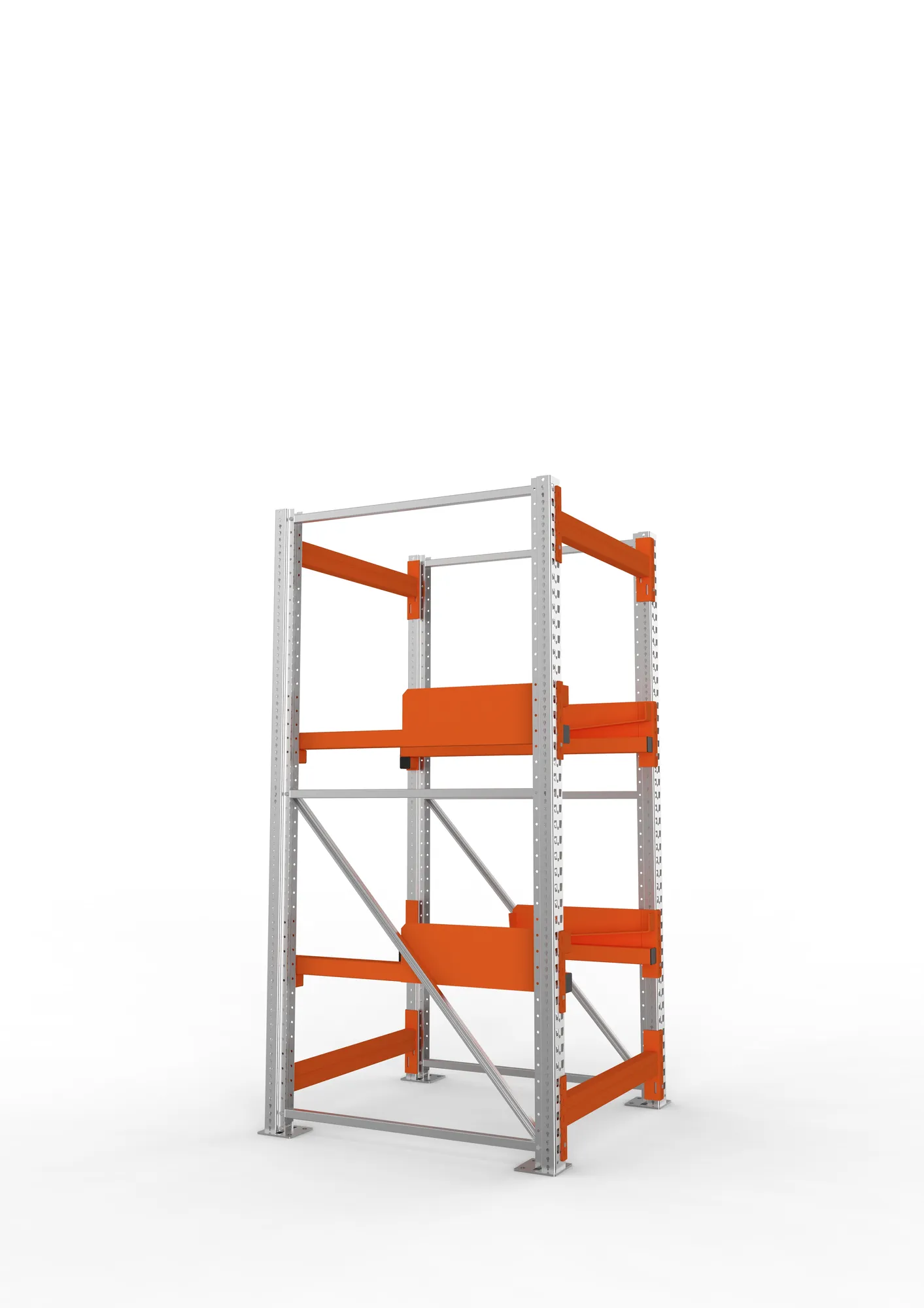 META MULTIPAL | Kabeltrommelregal | Grundregal | 2200 x 900 x 1100 mm | Feldlast 4000 kg | 2 Ebenen | Typ 2 | verzinkt