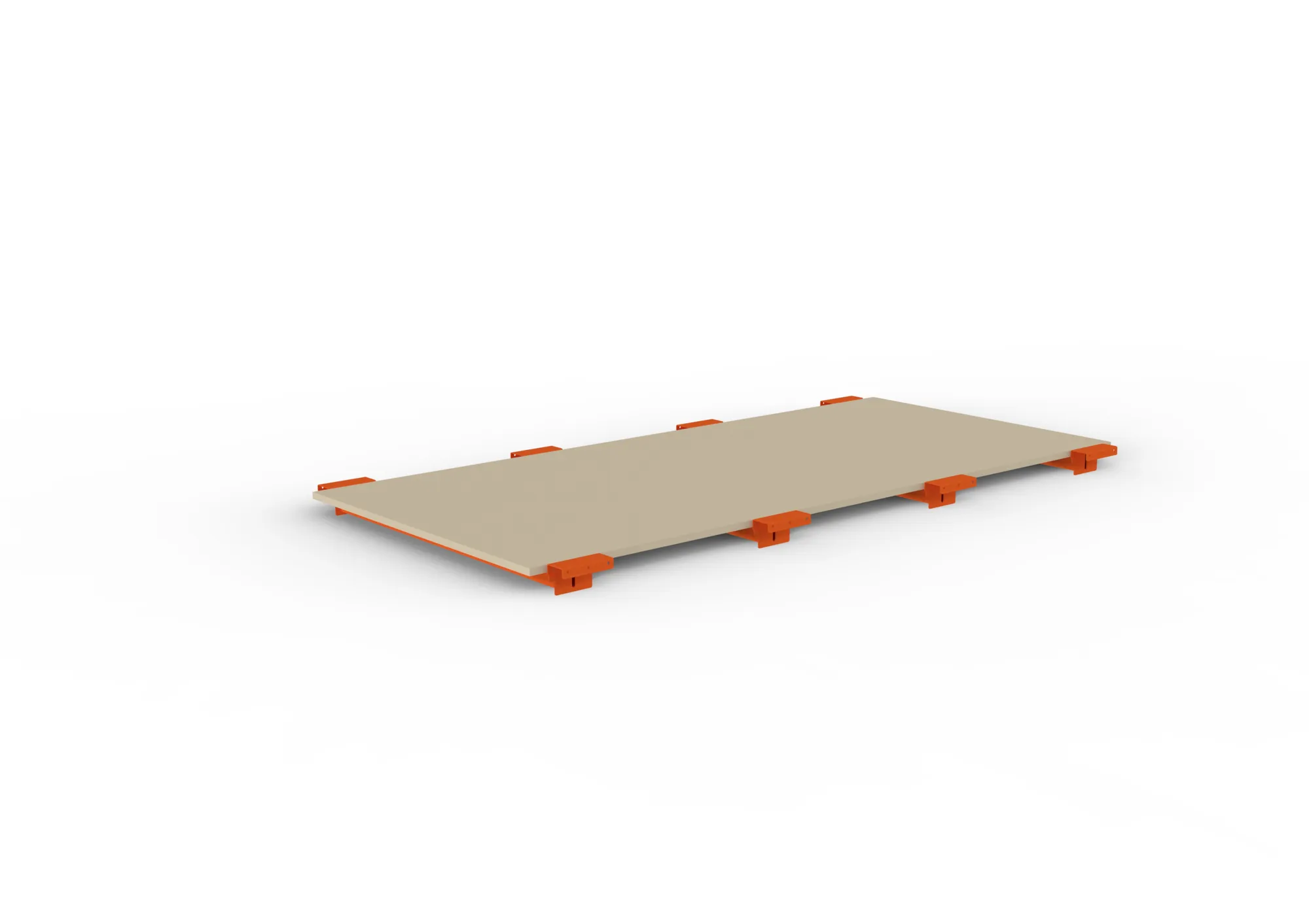 META MULTIPAL | Spanplattenboden 19 mm mit abgesetzten Tiefenauflagen | 2225 x 1100 mm