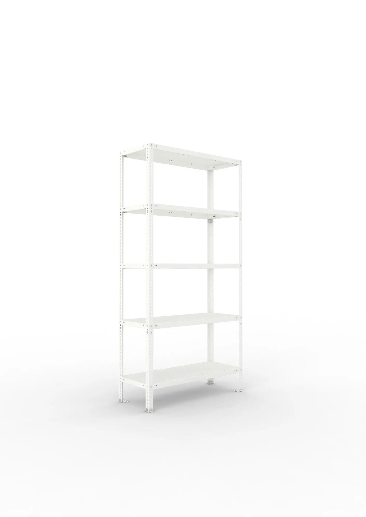META FIX | Fachbodenregal | Grundregal | 2000 x 1000 x 400 mm | Fachlast 150 kg | 5 Ebenen | RAL 7035