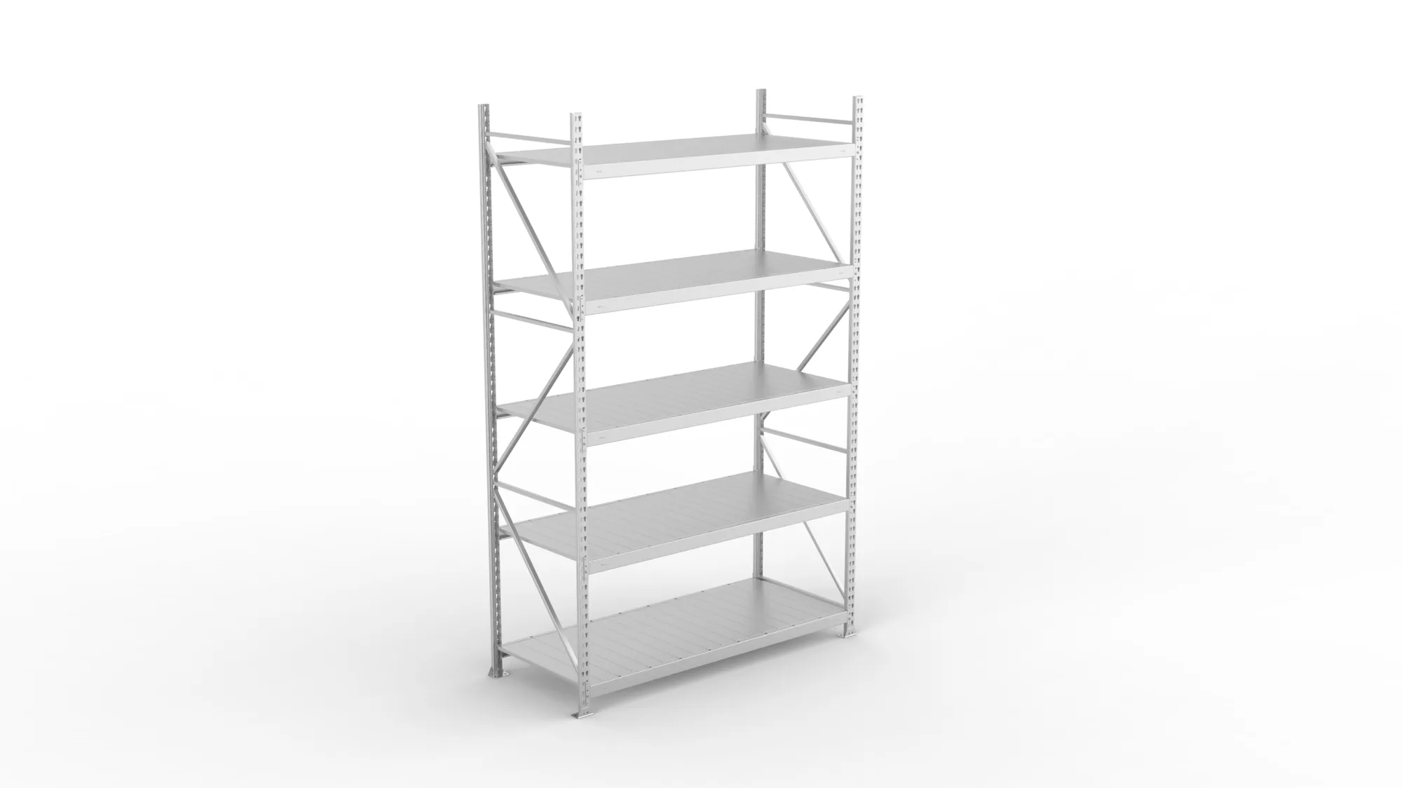 META MINI-RACK Weitspannregal | Grundregal | 3000 x 1800 x 800 mm | Fachlast 600 kg | Stahlpaneelböden | 5 Ebenen