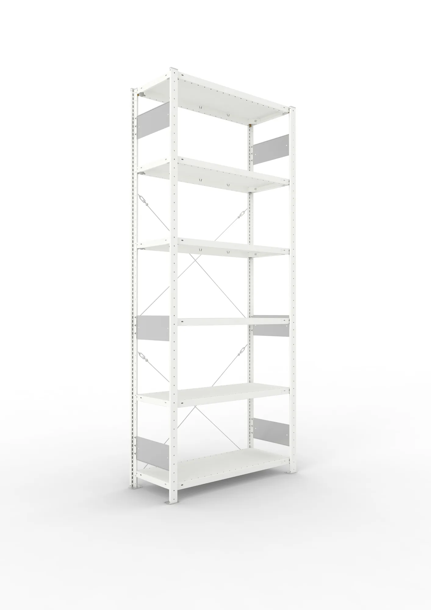 META CLIP S3 | Fachbodenregal | Grundregal | 2500 x 1000 x 400 mm | Fachlast 150 kg | 5+1 Ebenen | RAL 7035