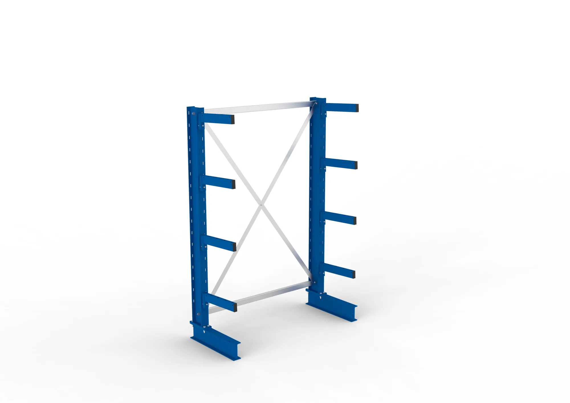 META MULTISTRONG M | Kragarmregal | Grundregal | 2000 x 1300 x 400 mm | Armlast 535 kg | einseitig | 4+1 Ebenen