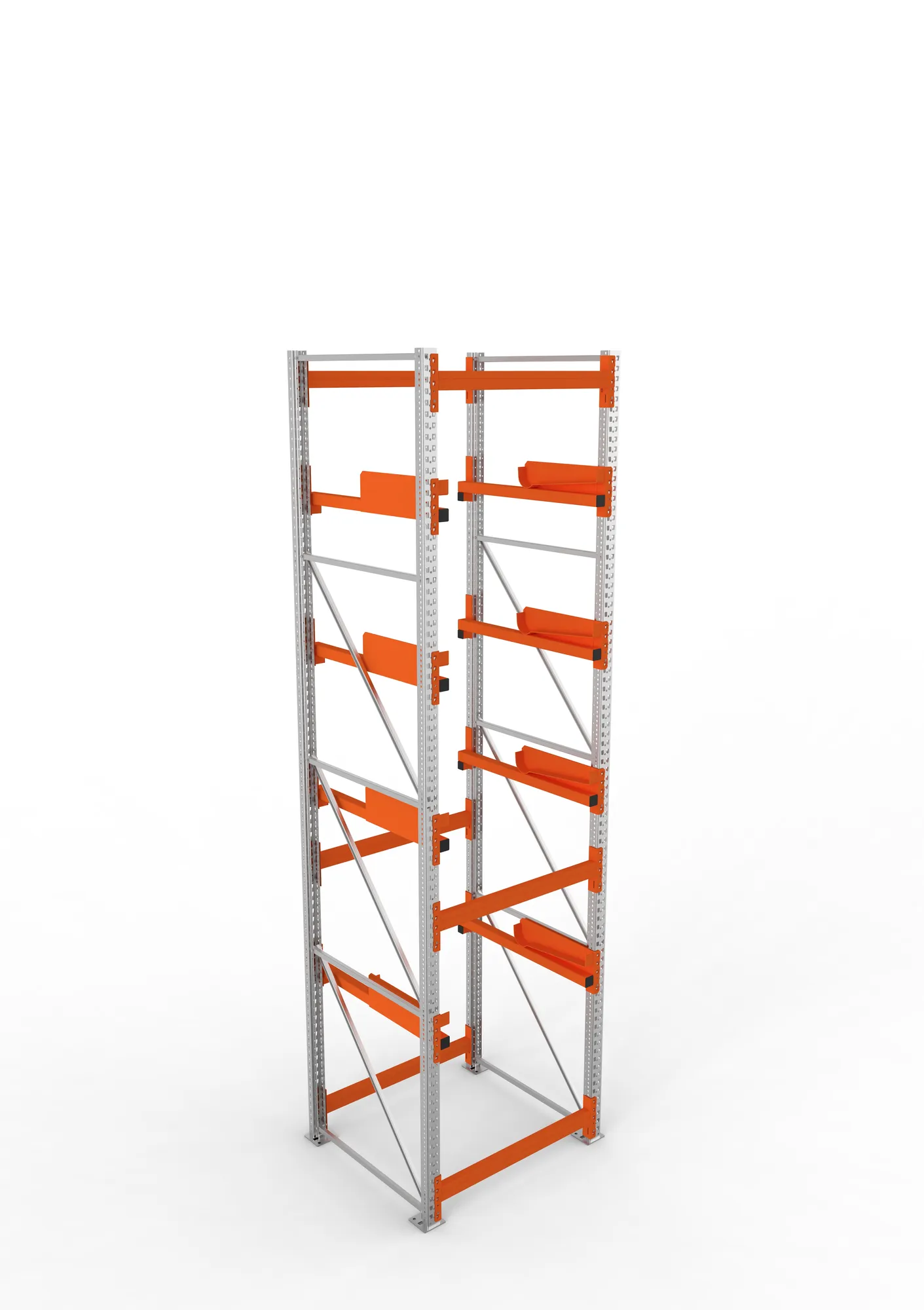 META MULTIPAL | Kabeltrommelregal | Grundregal | 4400 x 1100 x 1100 mm | Feldlast 5500 kg | 4 Ebenen | Typ 2 | verzinkt