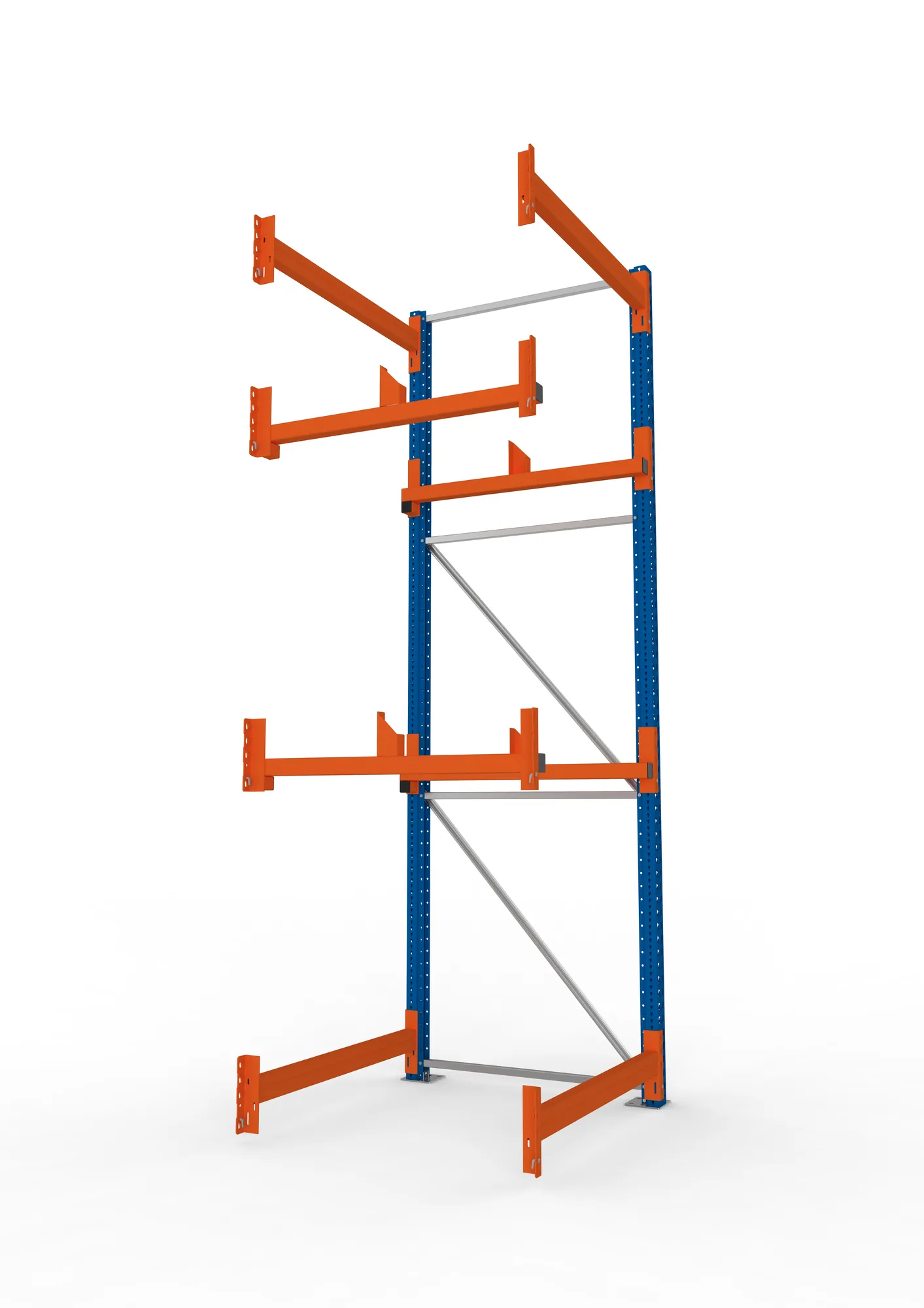 META MULTIPAL | Kabeltrommelregal | Anbauregal | 3300 x 1100 x 1100 mm | Feldlast 4000 kg | 2 Ebenen | Typ 1 | RAL 5010