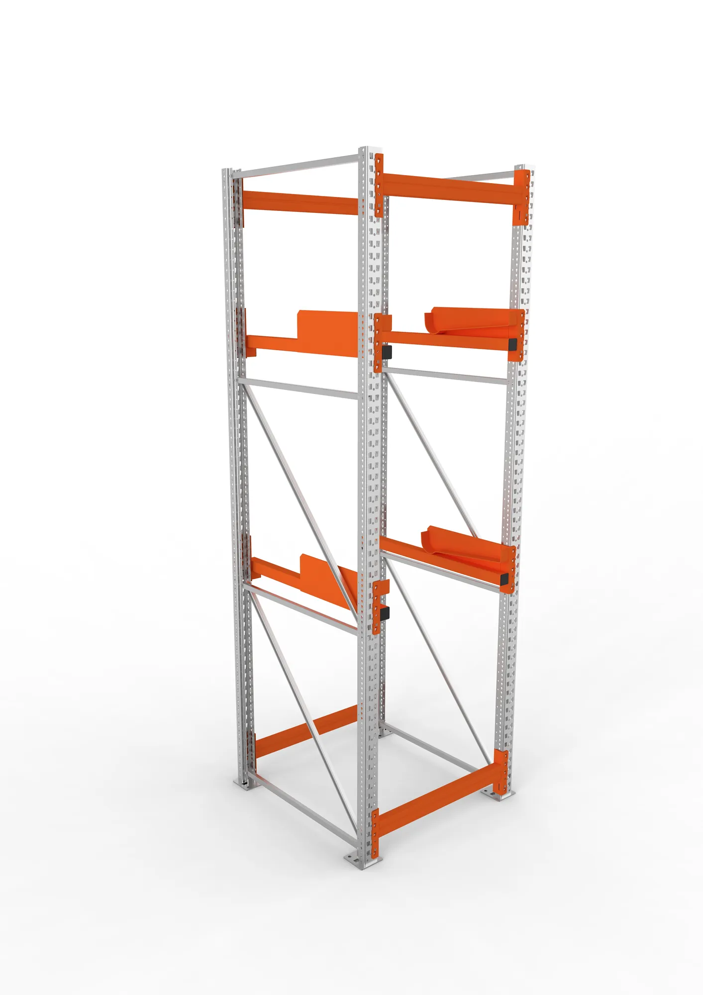 META MULTIPAL | Kabeltrommelregal | Grundregal | 3300 x 900 x 1100 mm | Feldlast 4000 kg | 2 Ebenen | Typ 2 | verzinkt