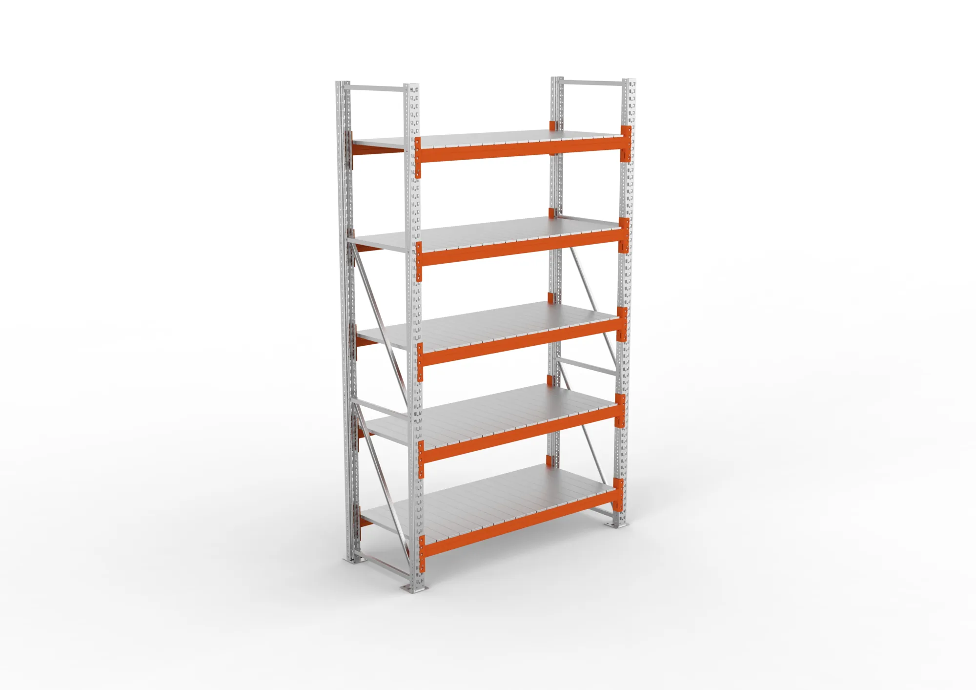 META MULTIPAL | Großfachregal | Grundregal | 3300 x 1825 x 800 mm | Fachlast 1800 kg | 5 Ebenen | Stahlpaneele | verzinkt