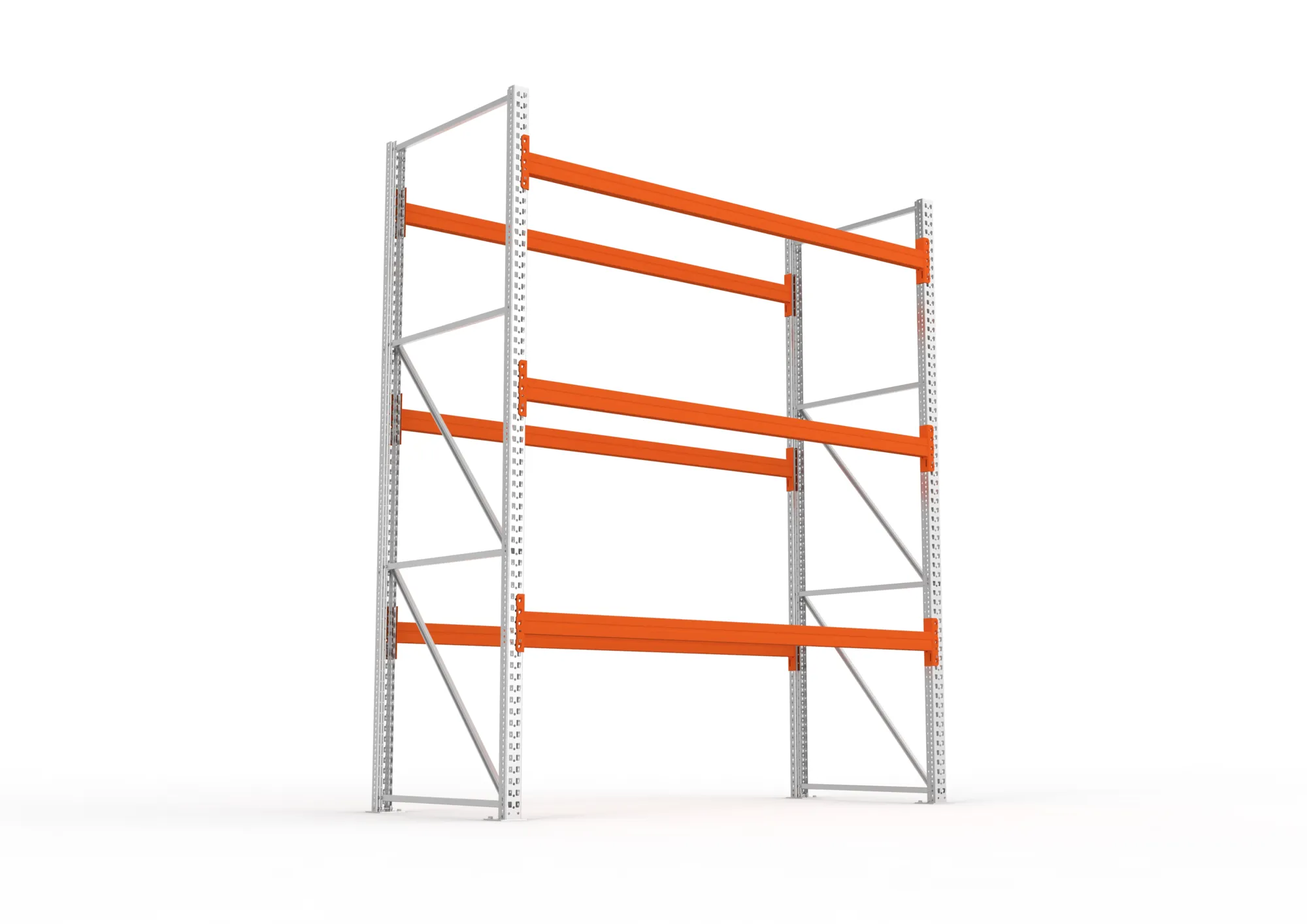 META MULTIPAL | Palettenregal | Grundregal | 3300 x 2700 x 1100 mm | Fachlast 790 kg | 4 Ebenen | 12 Paletten | verzinkt