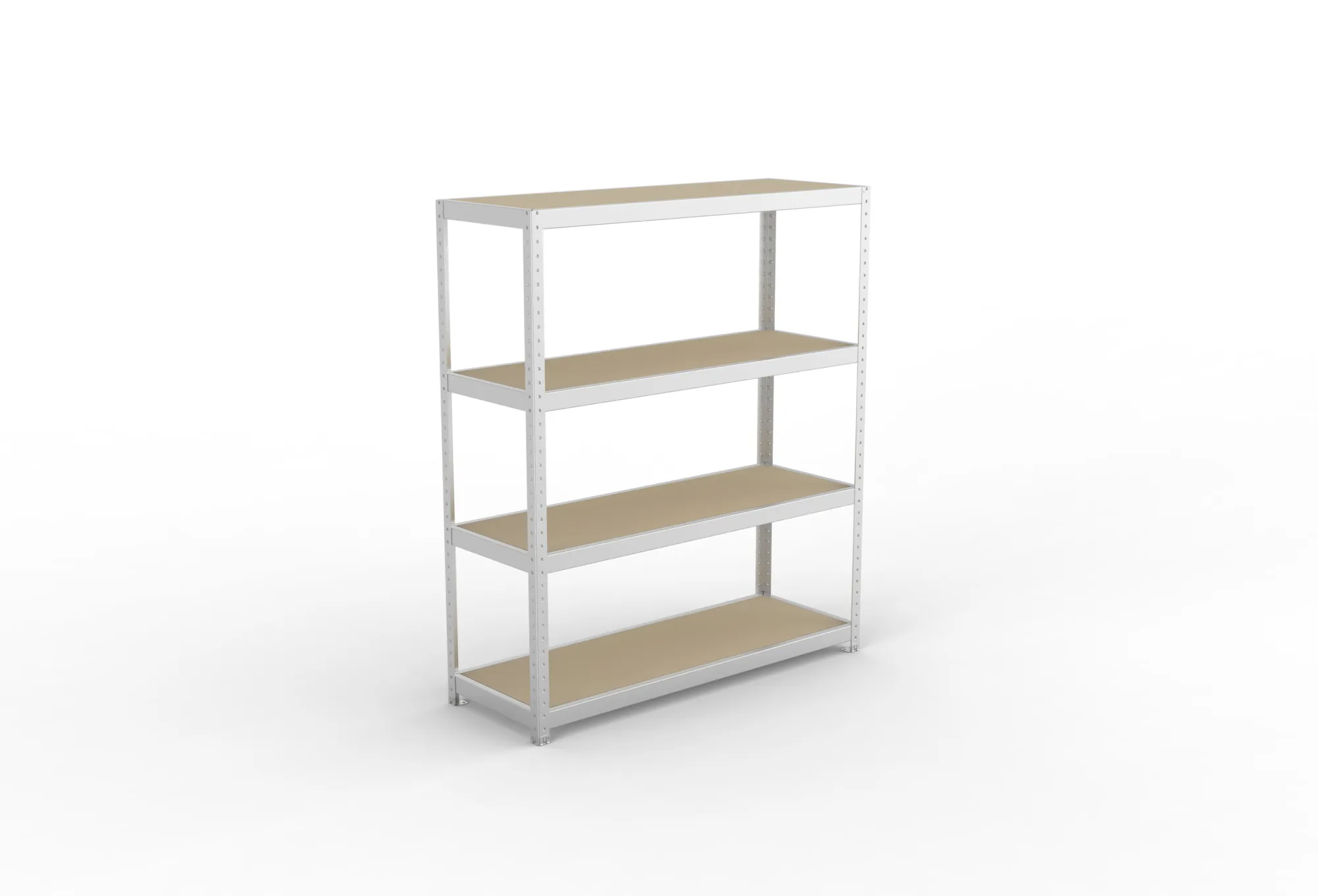 META SPEED-RACK Weitspannregal | Komplettregal | 1970 x 1700 x 600 mm | Fachlast 500 kg | Spanplattenböden | 4 Ebenen