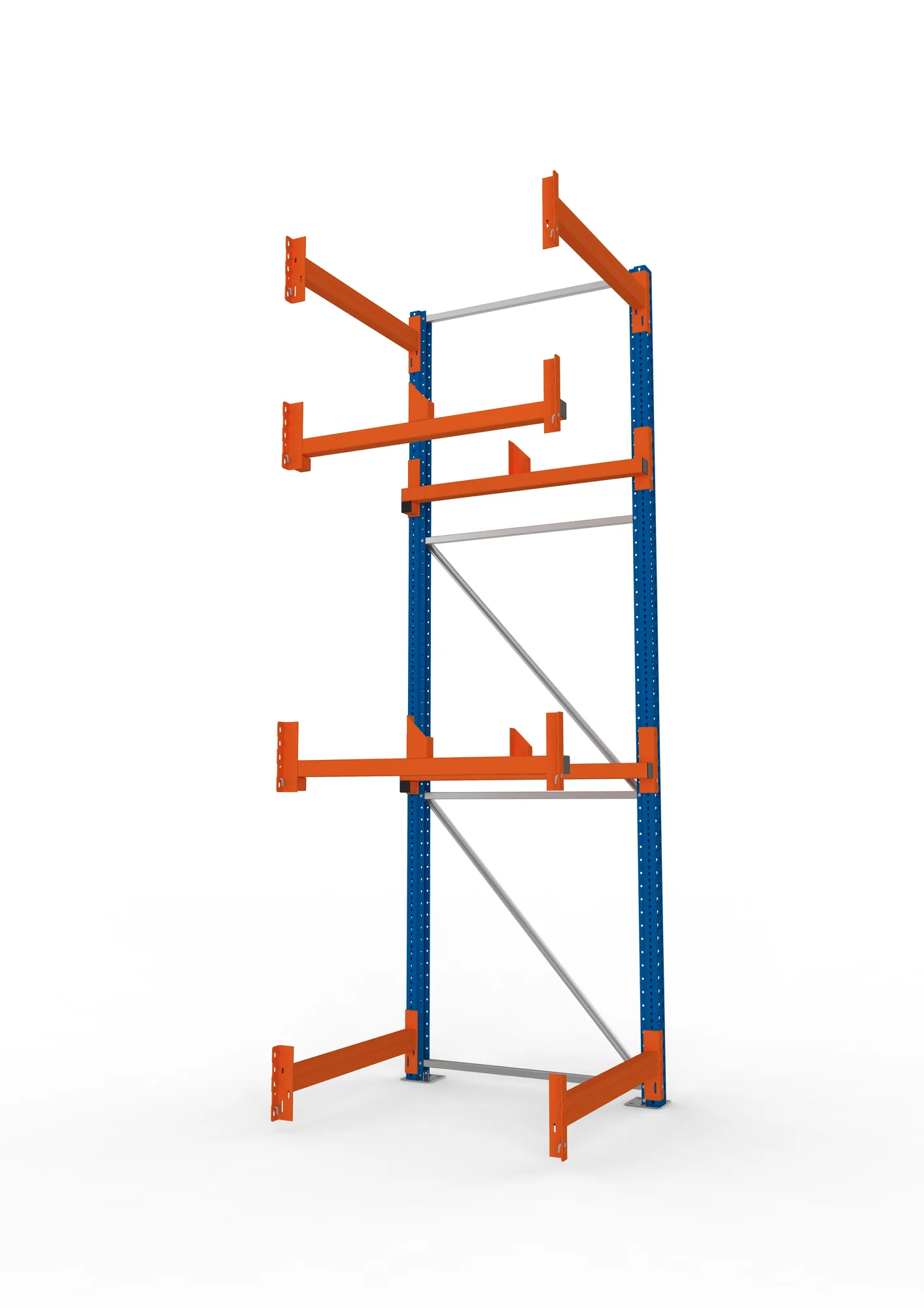 META MULTIPAL | Kabeltrommelregal | Anbauregal | 3300 x 900 x 1100 mm | Feldlast 4000 kg | 2 Ebenen | Typ 1 | RAL 5010