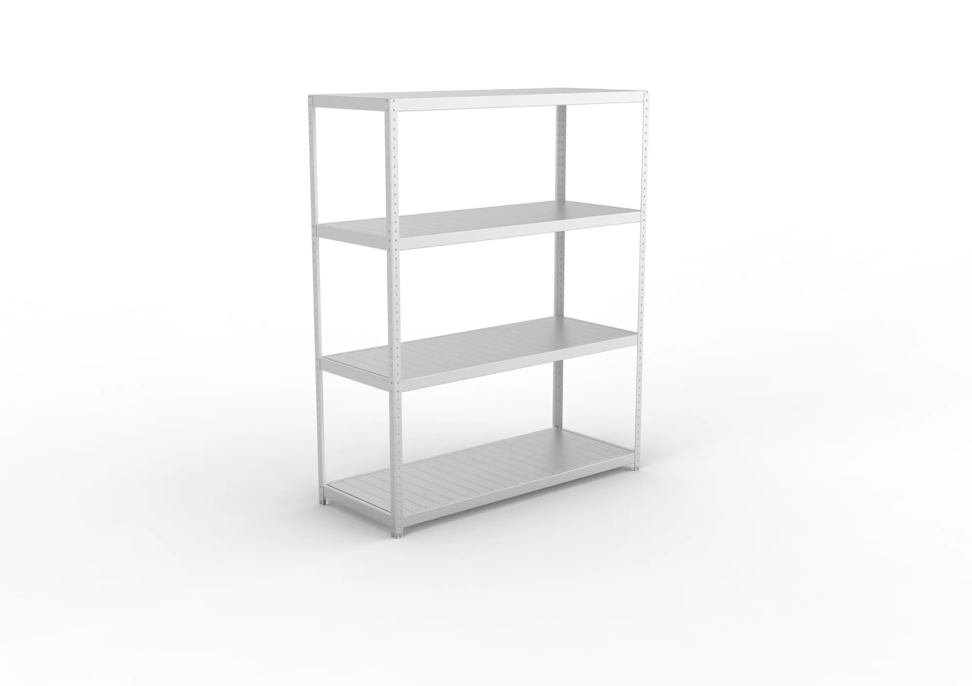META SPEED-RACK Weitspannregal | Komplettregal | 2470 x 2000 x 800 mm | Fachlast 500 kg | Stahlpaneelböden | 4 Ebenen