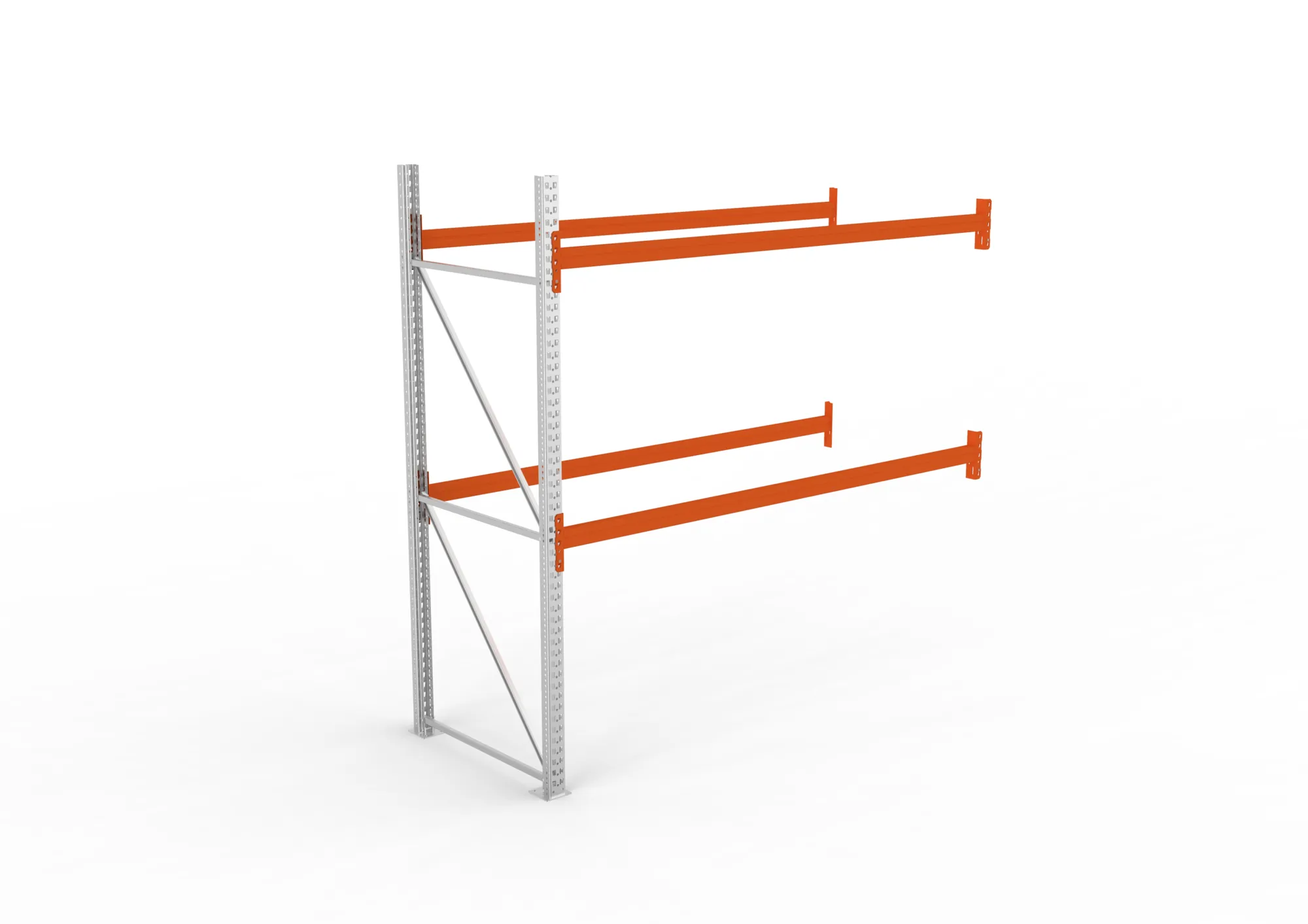 META MULTIPAL | Palettenregal | Anbauregal | 2700 x 2700 x 1100 mm | Fachlast 490 kg | 3 Ebenen | 9 Paletten | verzinkt