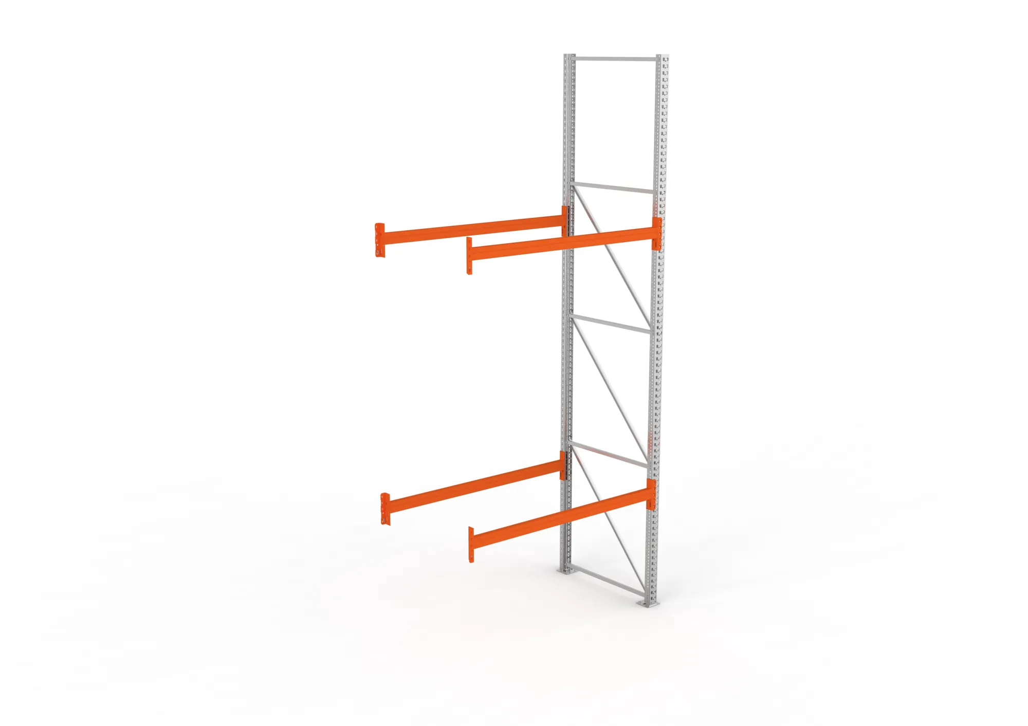 META MULTIPAL | Palettenregal | Anbauregal | 4400 x 1825 x 1100 mm | Fachlast 1080 kg | 3 Ebenen | 6 Paletten | verzinkt