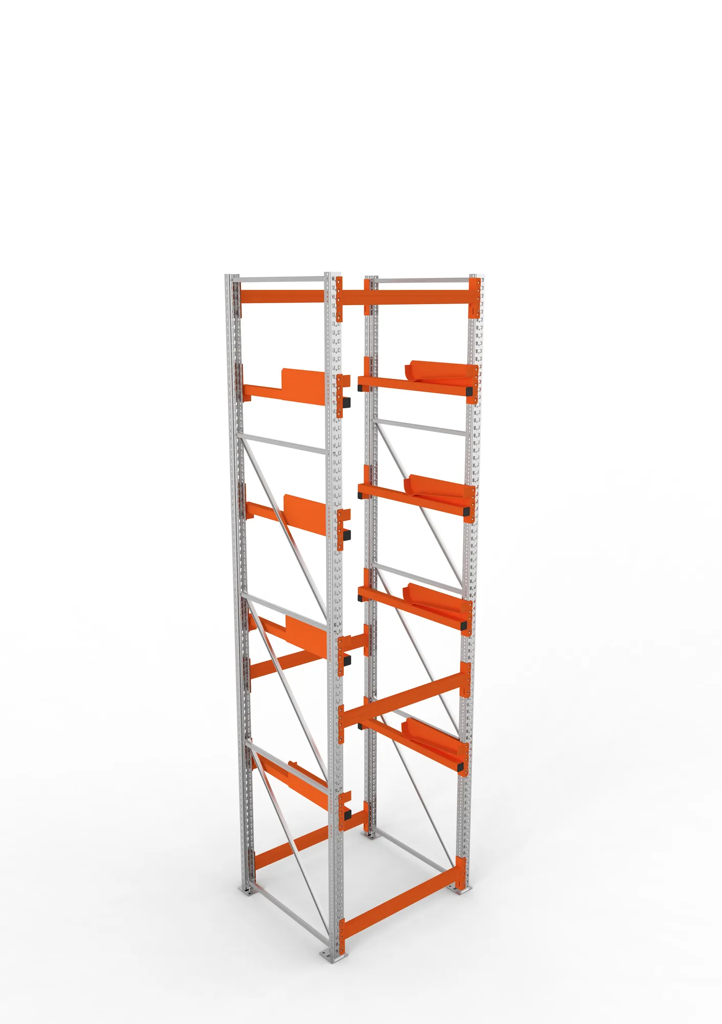 META MULTIPAL | Kabeltrommelregal | Grundregal | 4400 x 1100 x 1100 mm | Feldlast 5500 kg | 4 Ebenen | Typ 2 | RAL 5010