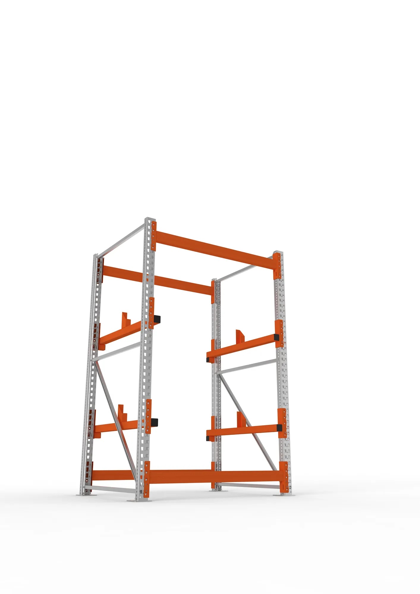 META MULTIPAL | Kabeltrommelregal | Grundregal | 2200 x 1300 x 1100 mm | Feldlast 4000 kg | 2 Ebenen | Typ 1 | verzinkt